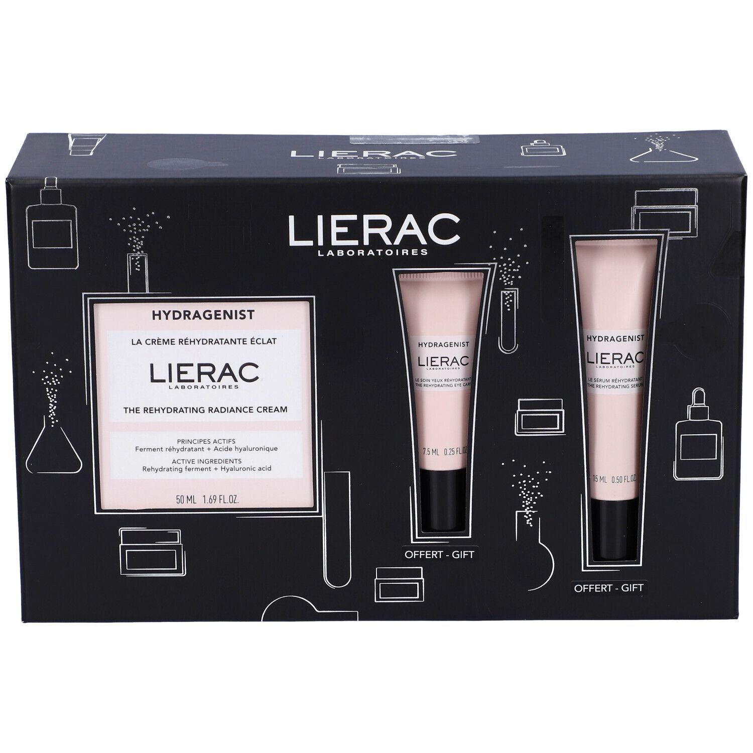 LIERAC Hydragenist Cofanetto Crema, Siero e Trattamento Occhi