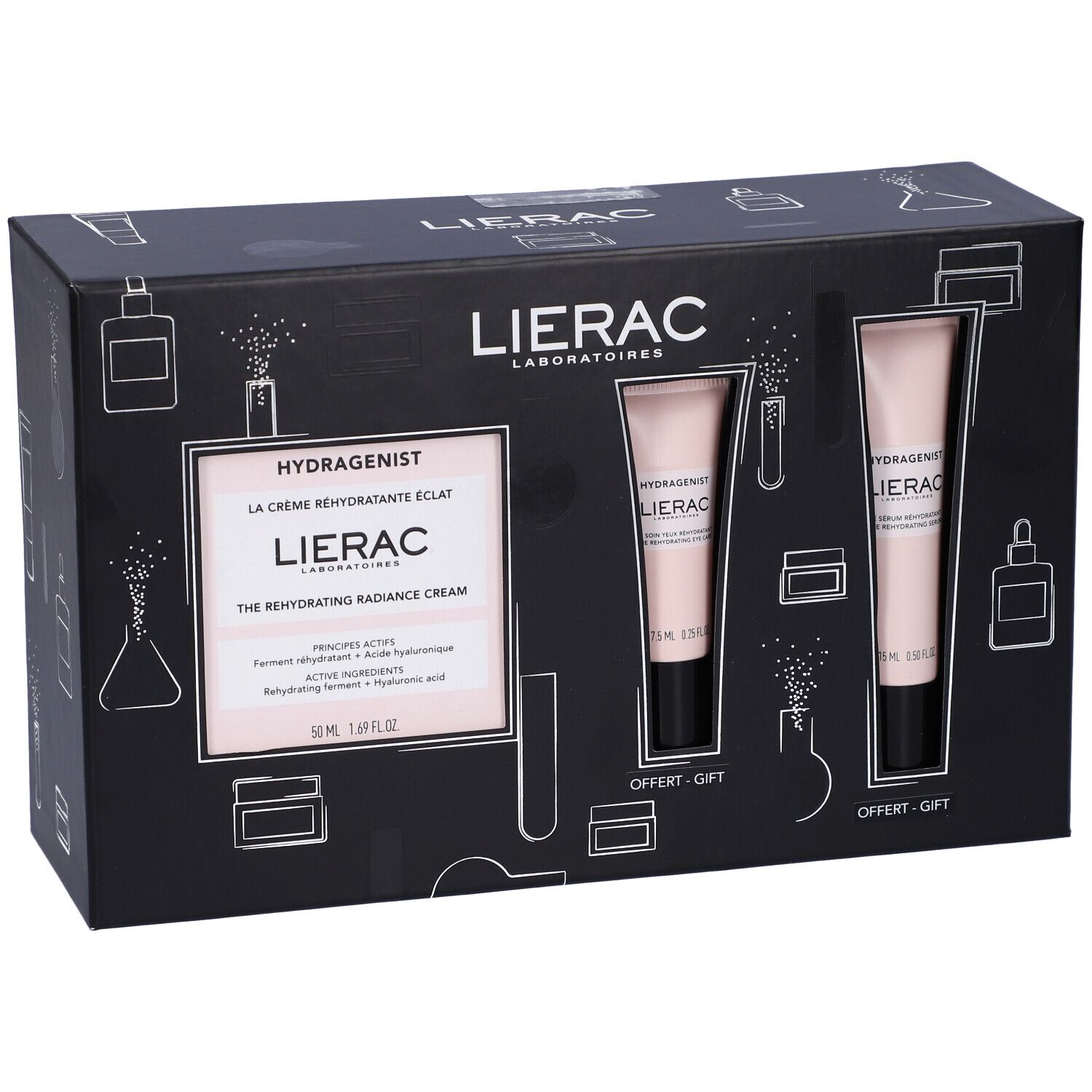 LIERAC Hydragenist Cofanetto Crema, Siero e Trattamento Occhi