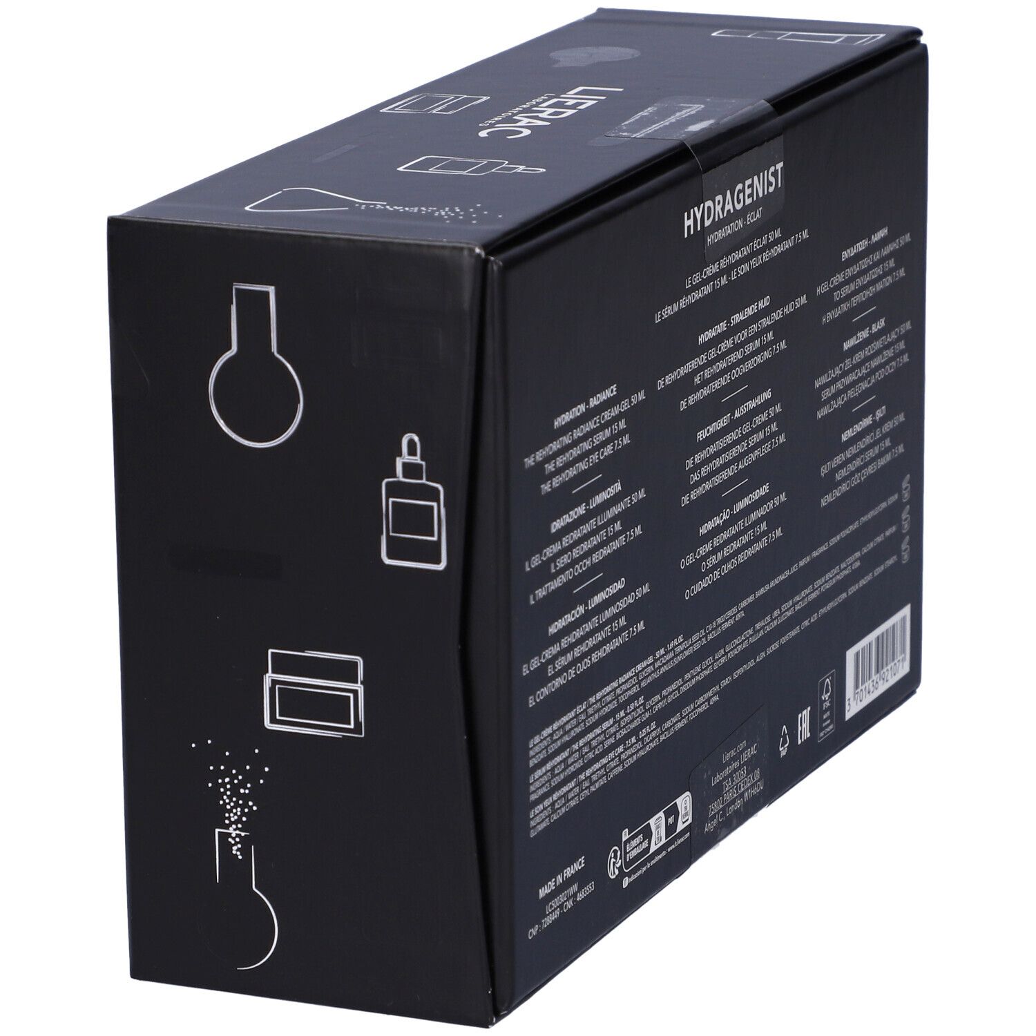 LIERAC Hydragenist Cofanetto Gel-Crema, Siero e Trattamento Occhi