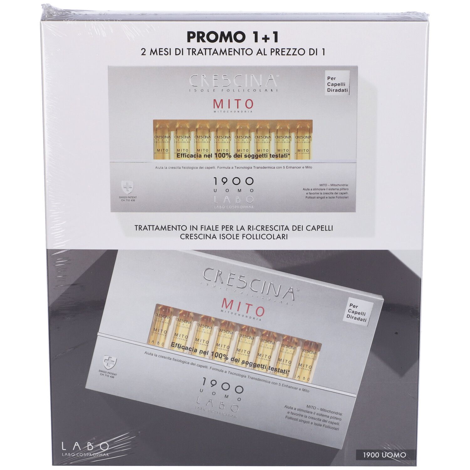 Labo CRESCINA® Isole Follicolari MITO Trattamento 1900 Uomo Promo 20+20 Fiale