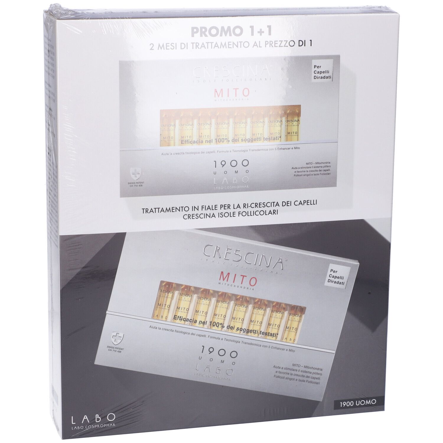 Labo CRESCINA® Isole Follicolari MITO Trattamento 1900 Uomo Promo 20+20 Fiale