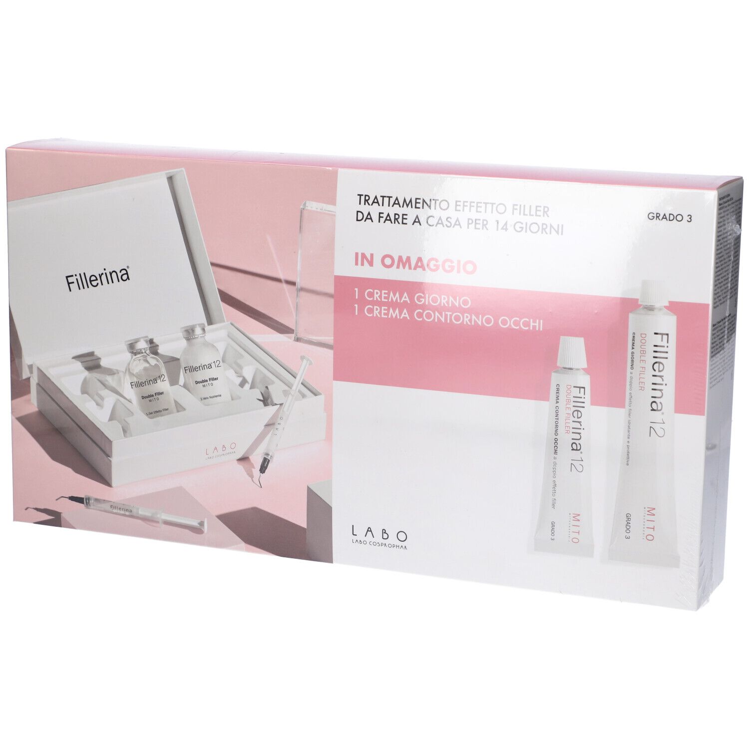 Labo Fillerina 12 Double Filler MITO Trattamento Intensivo Grado 3 + Crema Giorno e Crema Contoro Occhi in Omaggio