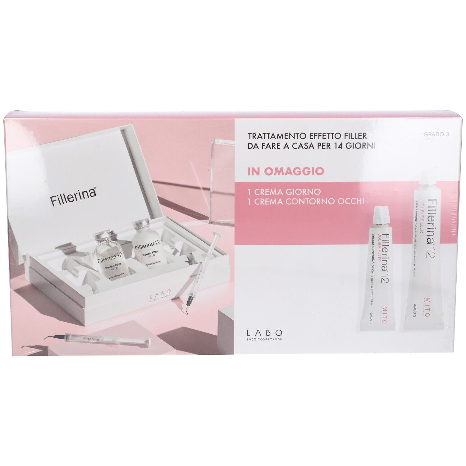 Labo Fillerina 12 Double Filler MITO Trattamento Intensivo Grado 3 + Crema Giorno e Crema Contoro Occhi in Omaggio