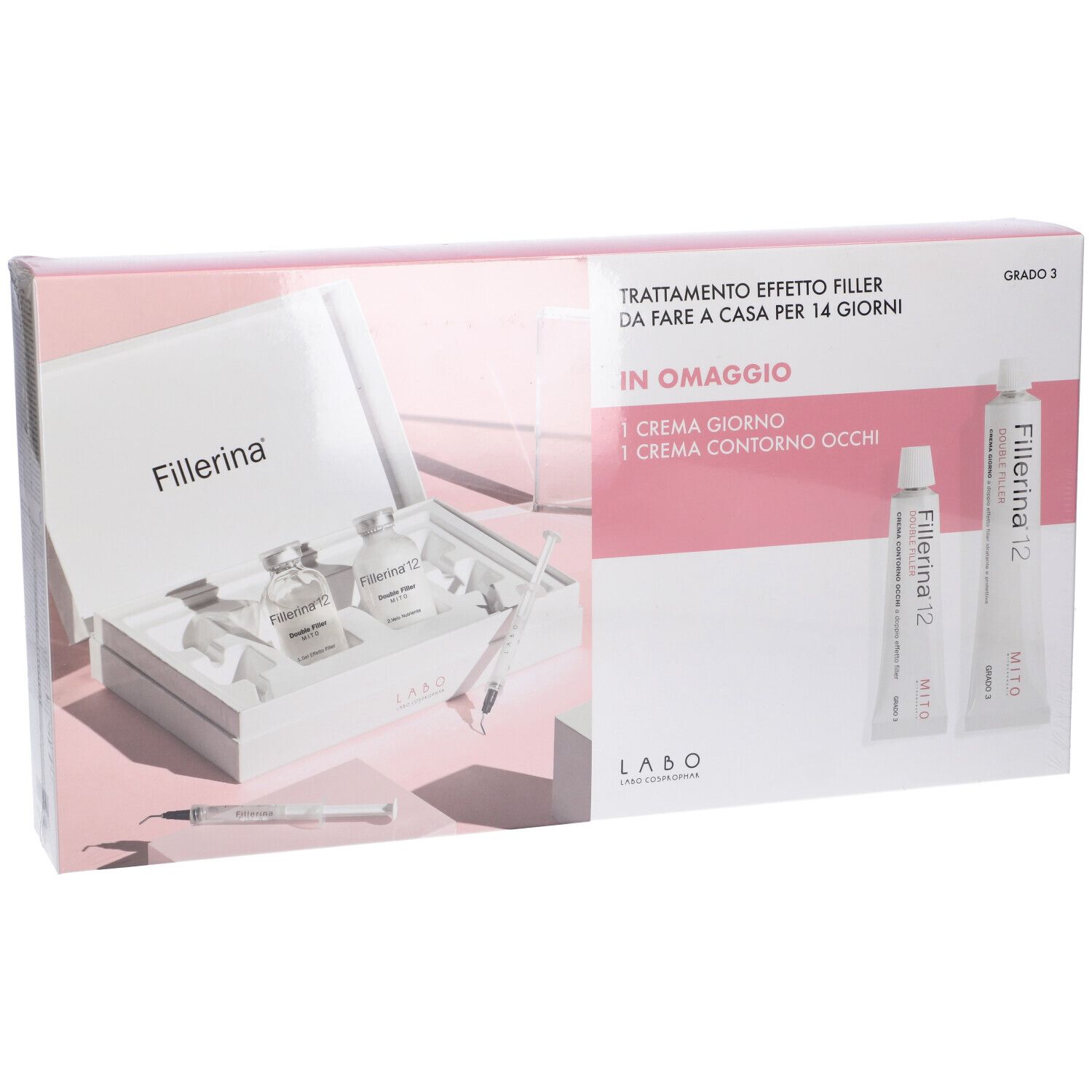 Labo Fillerina 12 Double Filler MITO Trattamento Intensivo Grado 3 + Crema Giorno e Crema Contoro Occhi in Omaggio