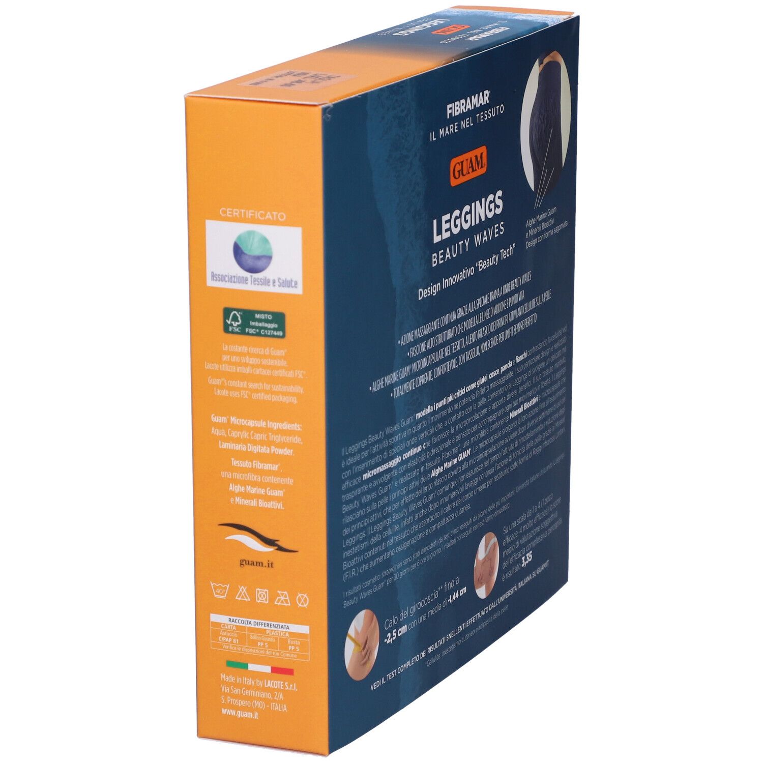 Confezione Leggings Beauty Waves Guam. Certificazioni e ingredienti.