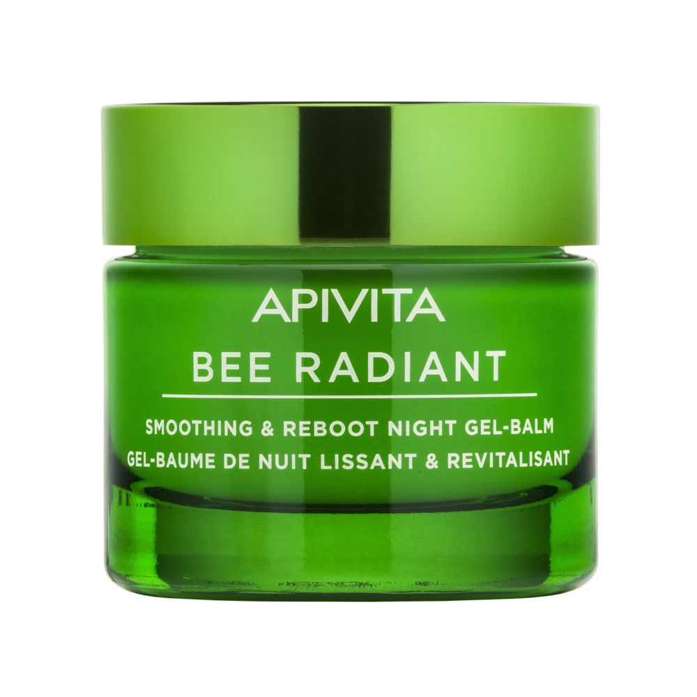 Apivita Bee Radiant Gel-Balsamo Notte viso Levigante Riattivante antietà per pelle rimpolpata