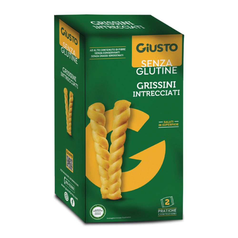 Giusto Senza Glutine Intrecciati Grissini 150 G