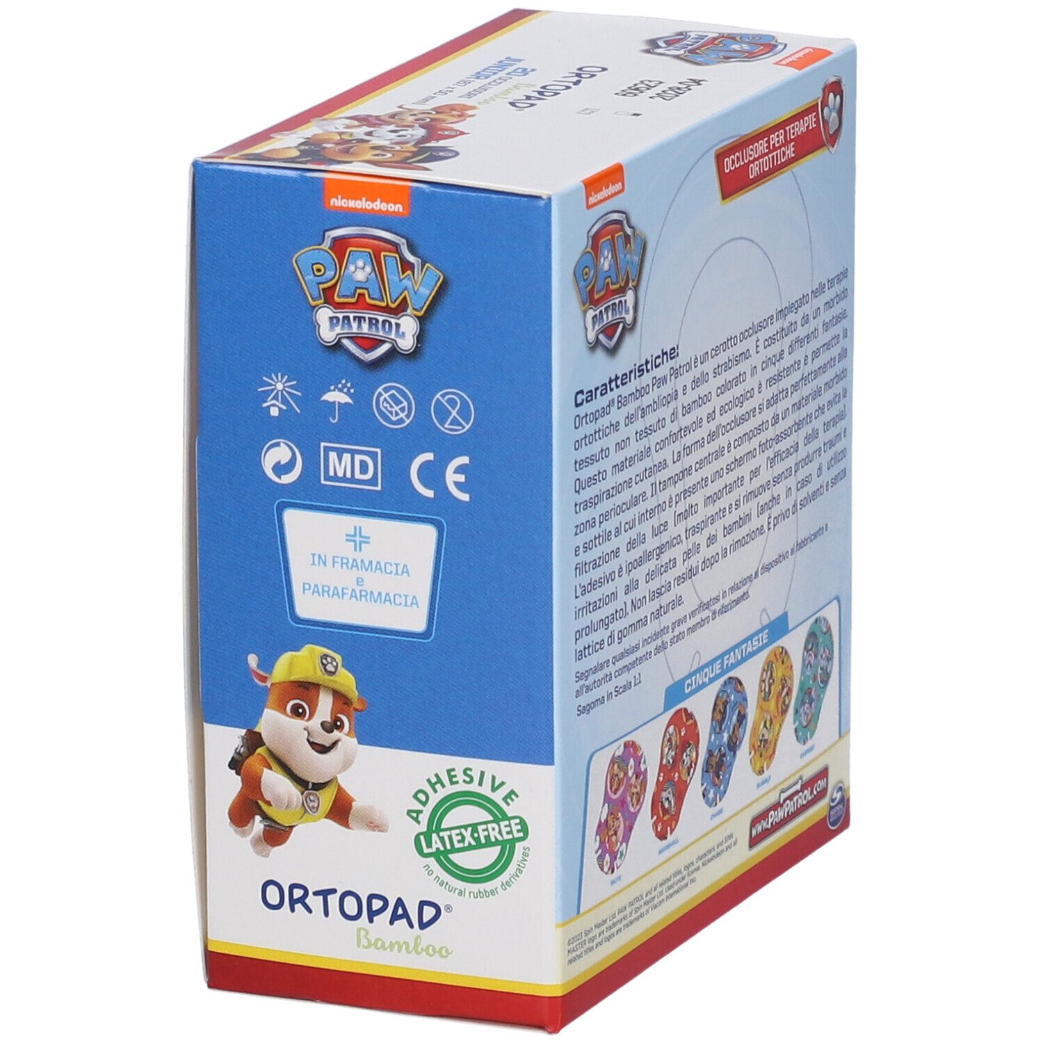 Ortopad Bamboo Paw Patrol Cerotto Occlusore Junior