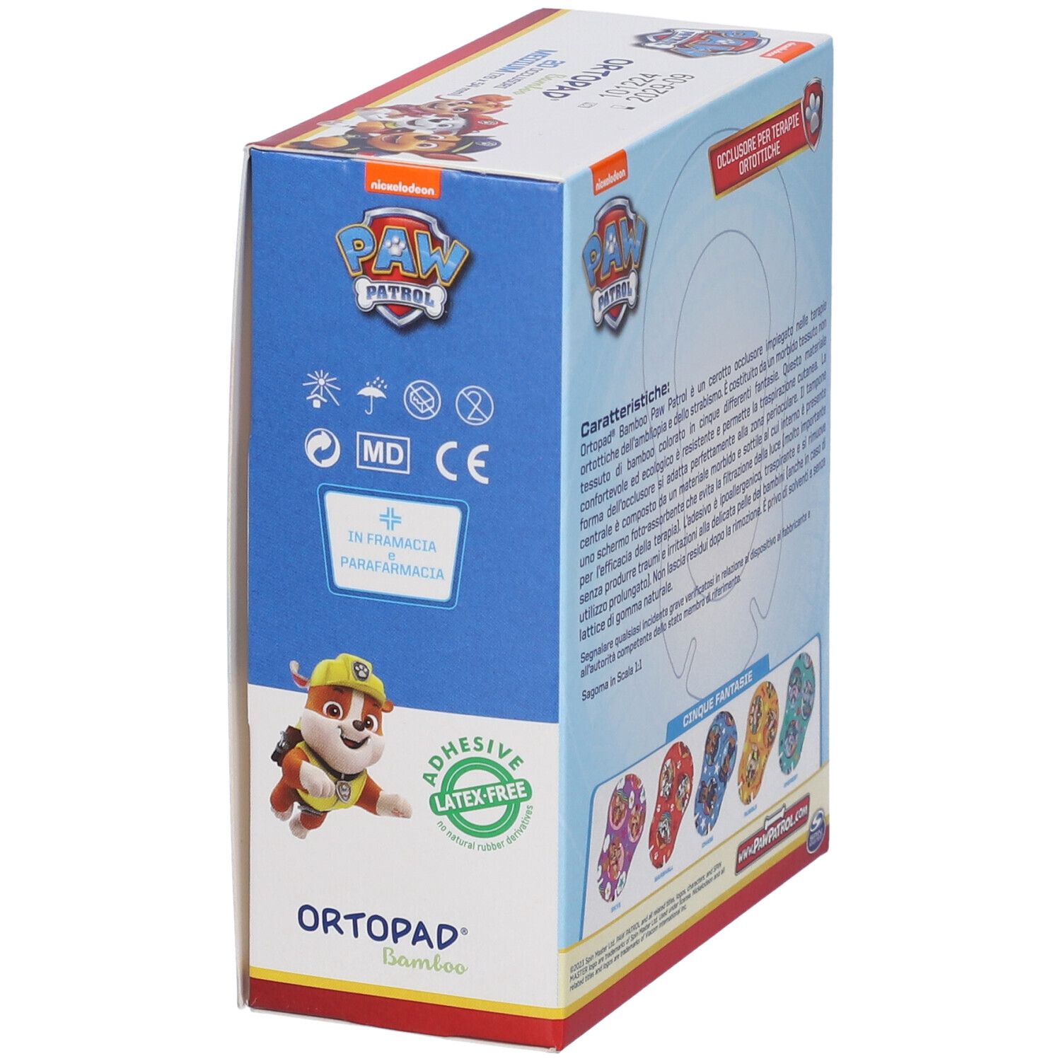 Ortopad Bamboo Paw Patrol Cerotto Occlusore Medium