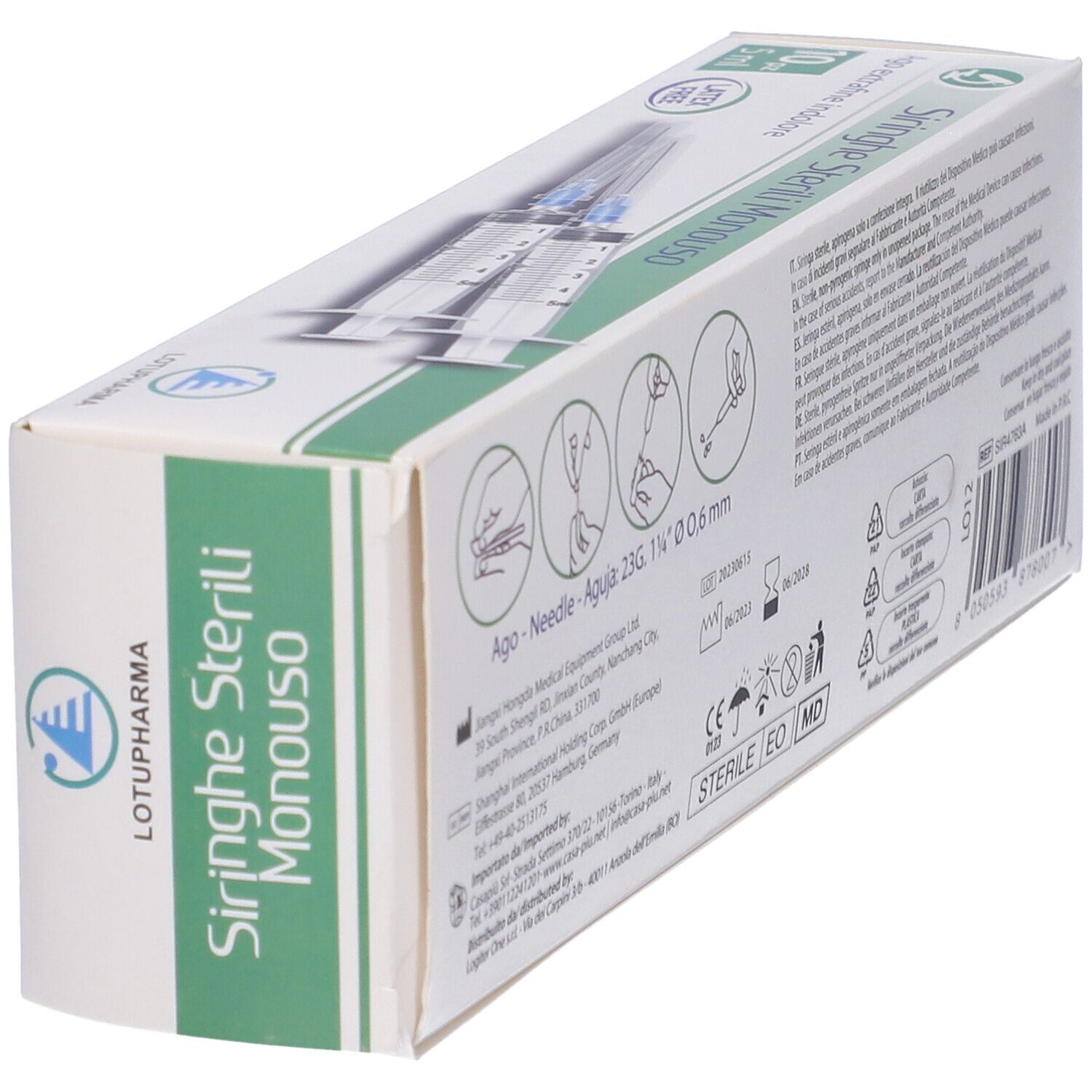 Siringa Sterile Monouso Da 5 Ml Lotupharma 10 Pezzi