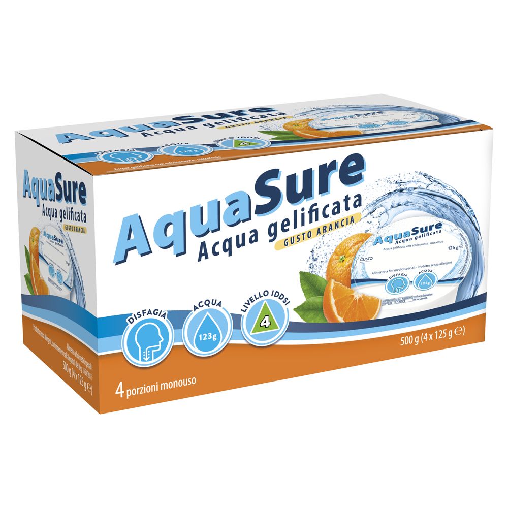 AquaSure Acqua Gelificata gusto Arancia 4x125 g