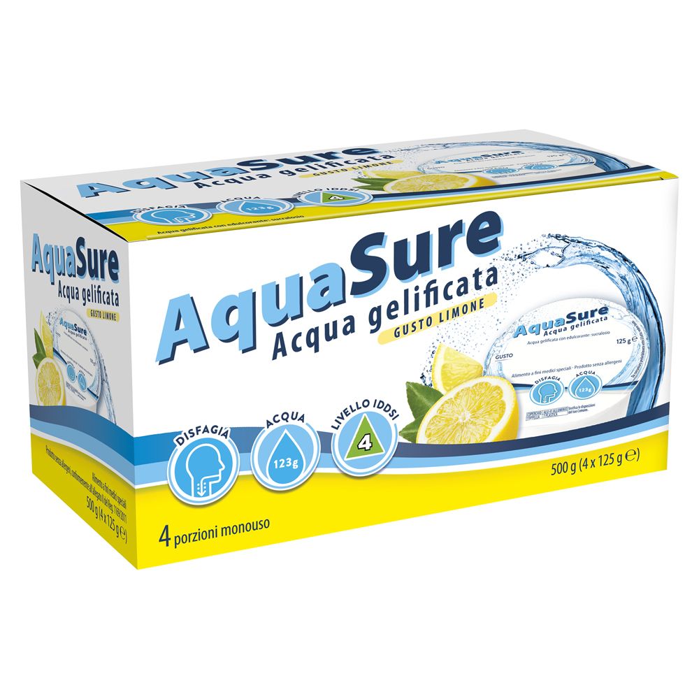 AquaSure Acqua Gelificata gusto Limone 4x125 g