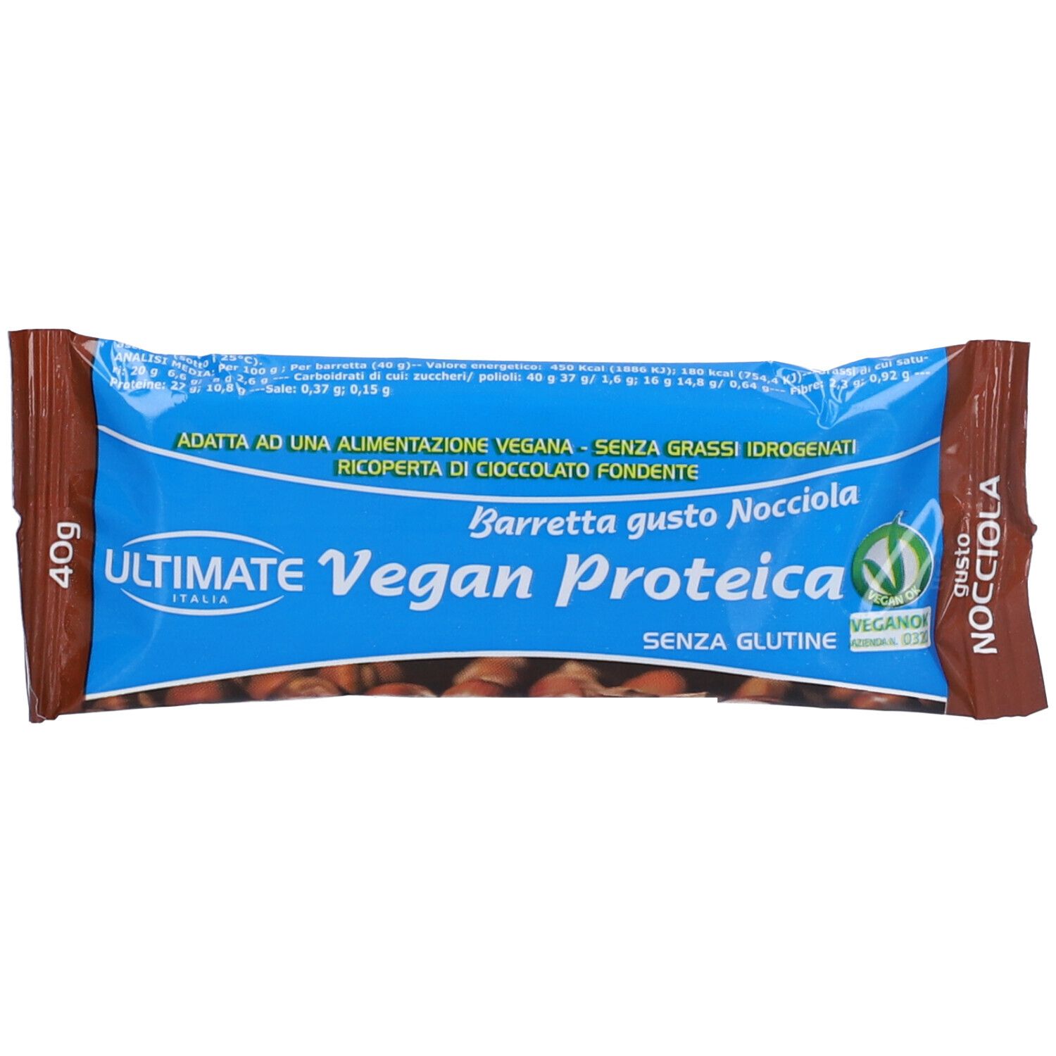 Ultimate Barretta Proteica Vegana Nocciola