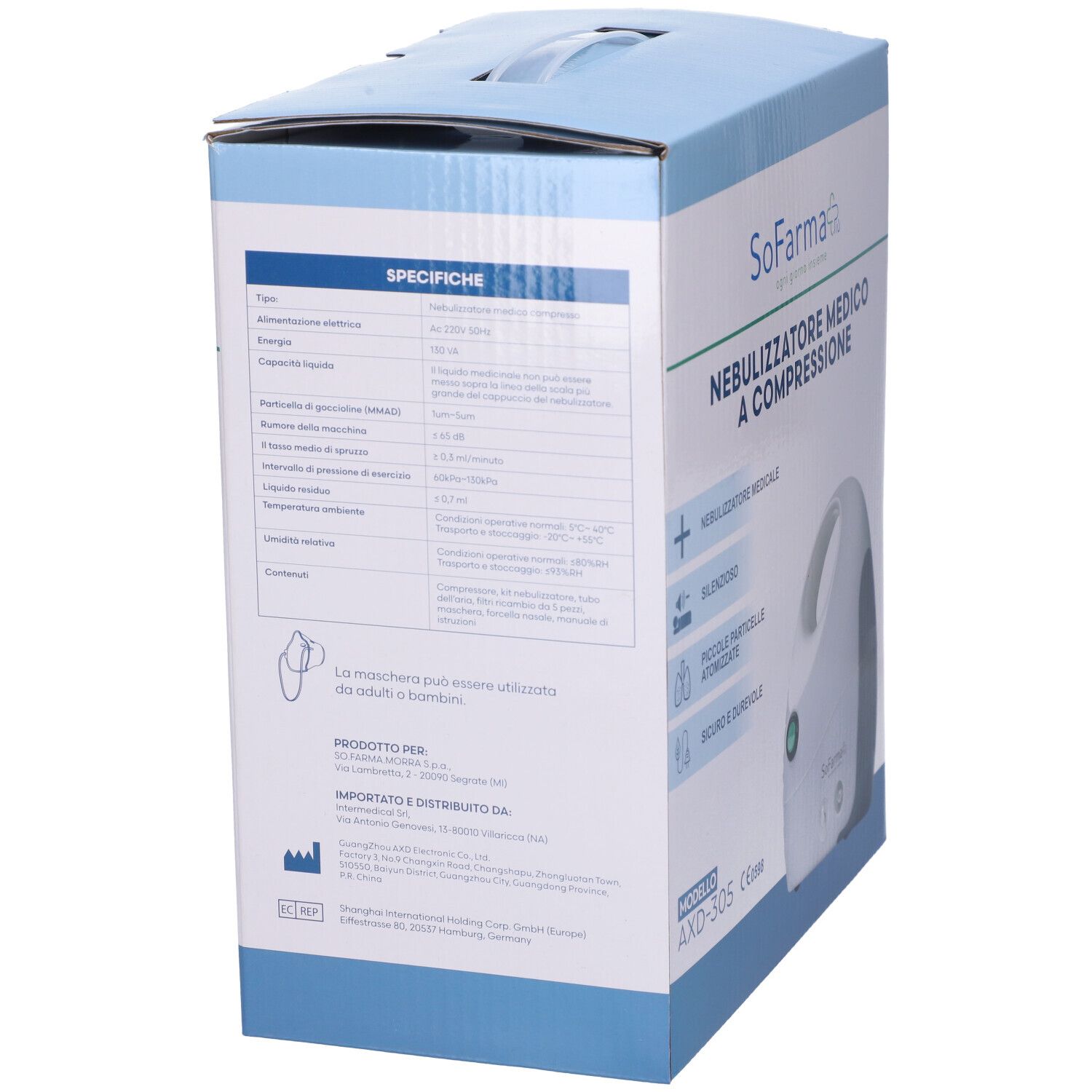 Sofarmapiu' Nebulizzatore Medico A Compressione