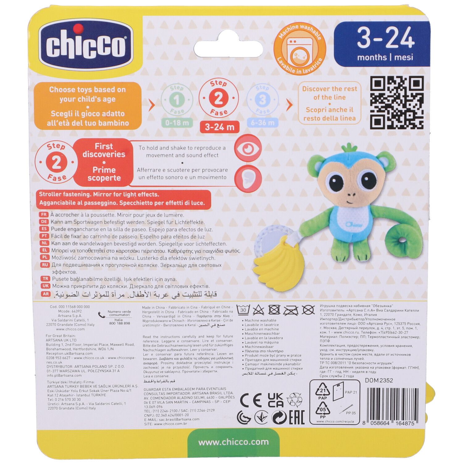 Chicco Gioco Passeggio Scimmia