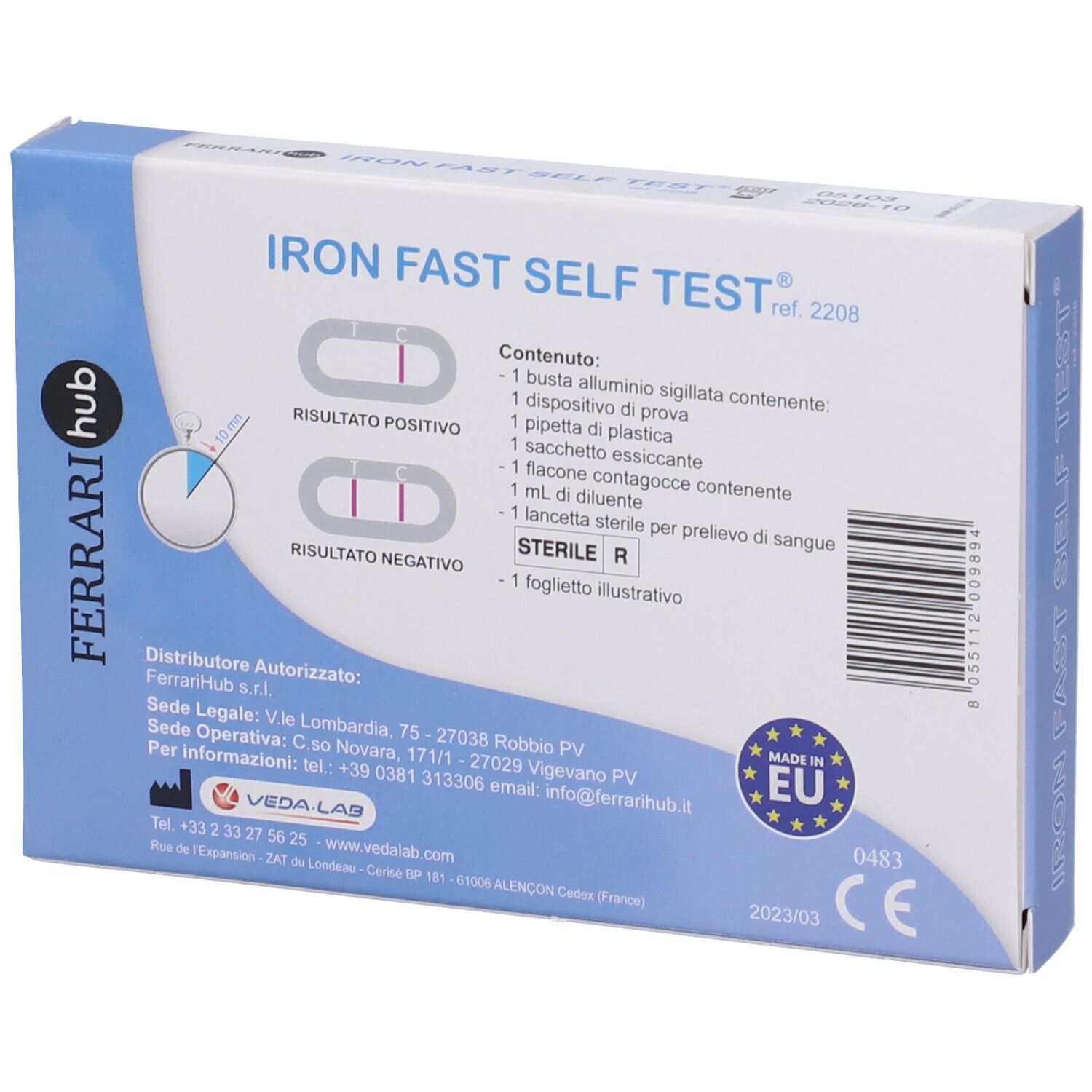 Test Iron Fast Autodiagnostico Rilevazione Carenza Ferro Nell Sangue