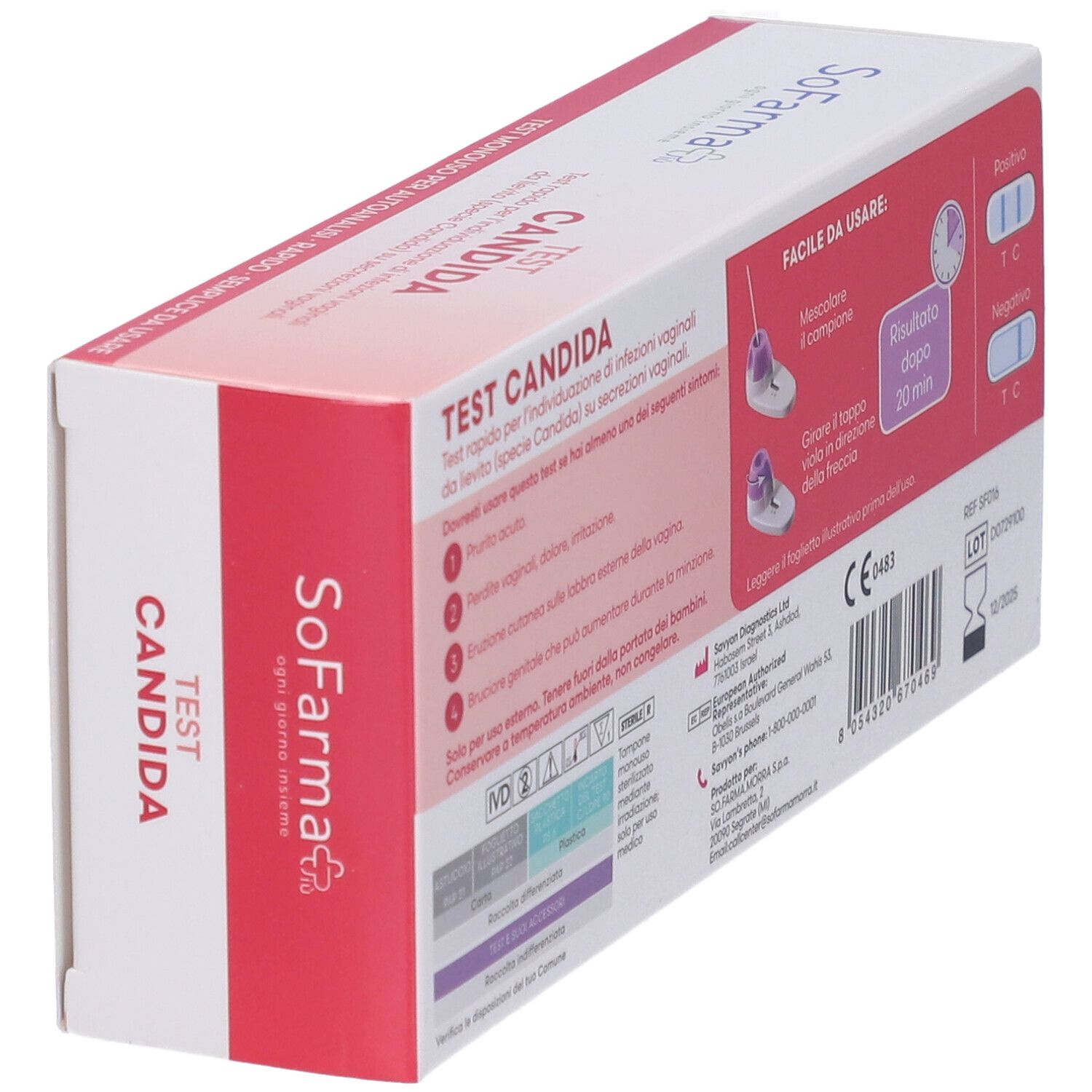 Sofarmapiu' Test Autodiagnostico Candida Albicans