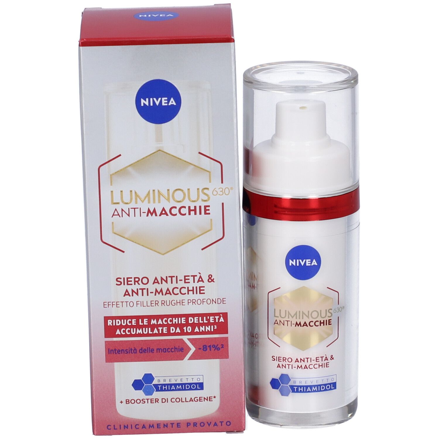Nivea Luminous630 Siero Anti-Età & Anti-Macchie 30 ml, Siero viso antirughe e macchie