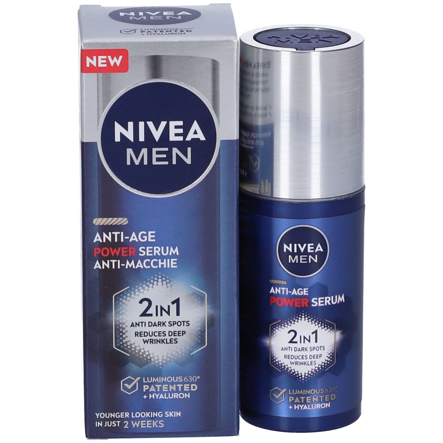 Nivea Men Anti-Age Power Serum Anti-Macchie 30 ml, Siero viso uomo antirughe e macchie