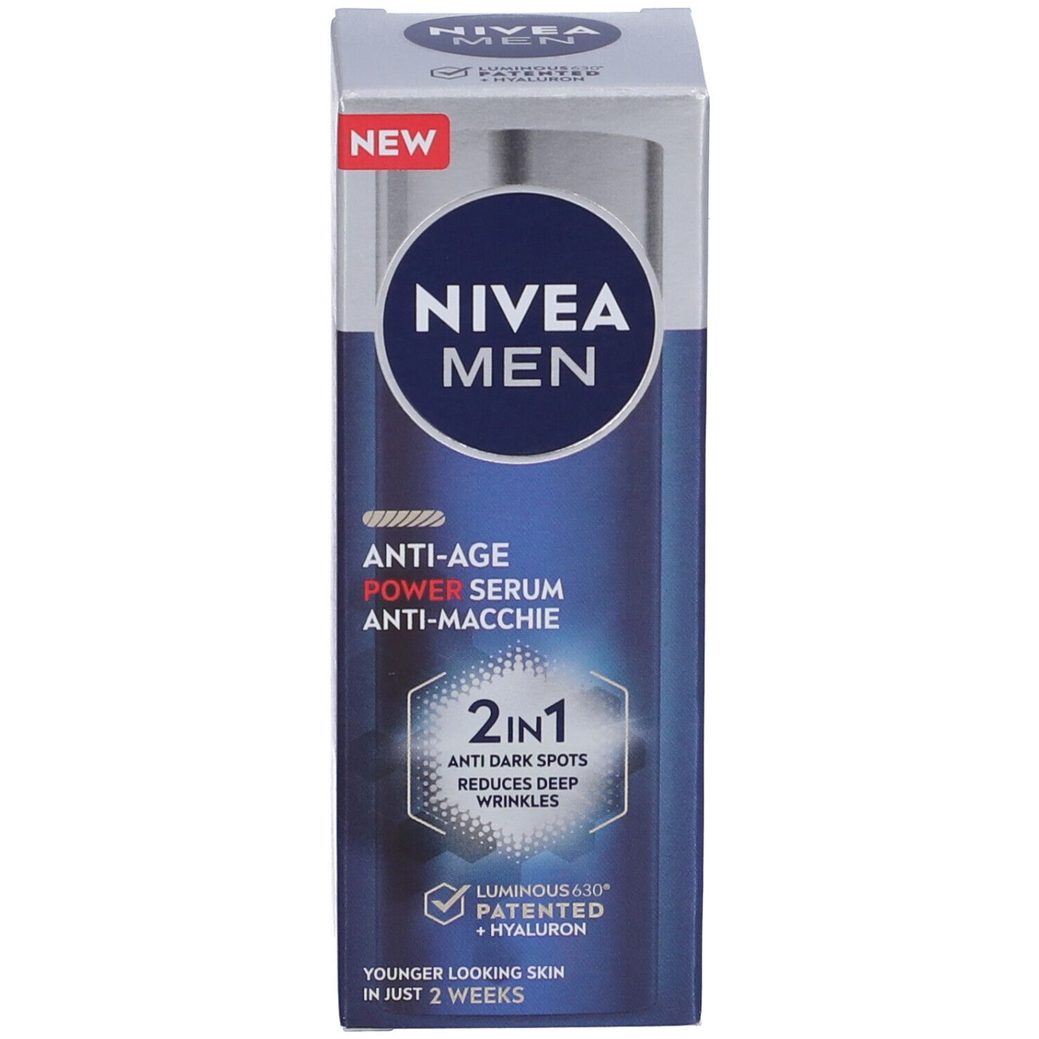 Nivea Men Anti-Age Power Serum Anti-Macchie 30 ml, Siero viso uomo antirughe e macchie