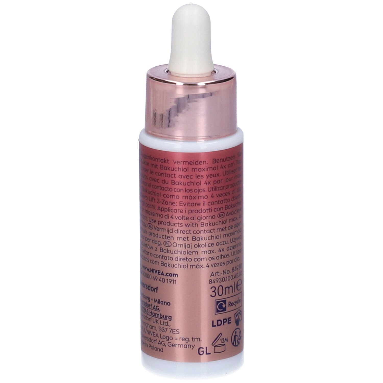 Nivea Cellular Expert Lift Siero Lift 3-Zone 30 ml, Siero viso antirughe per un effetto lifting