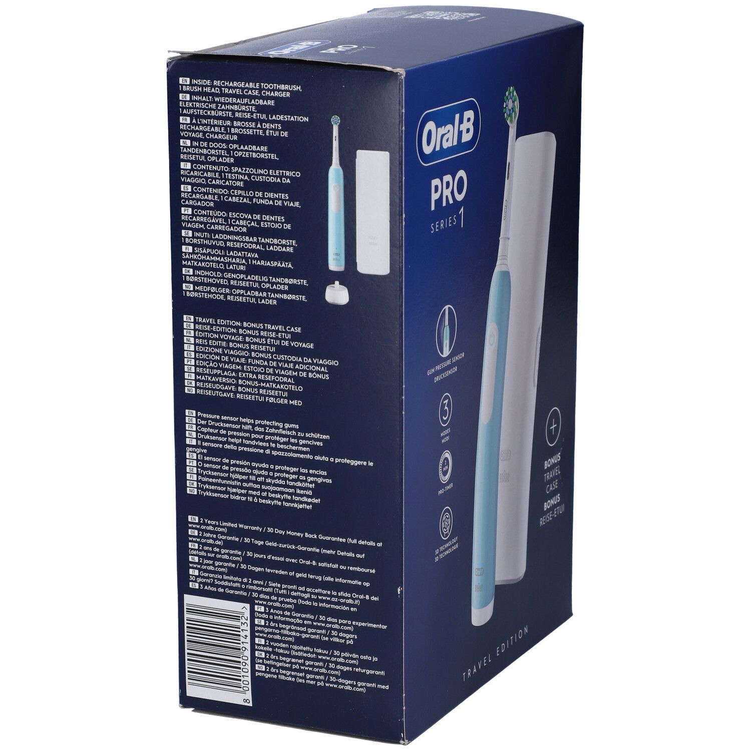 Oral-B PRO 1 Spazzolino Elettrico Travel Edition Blu