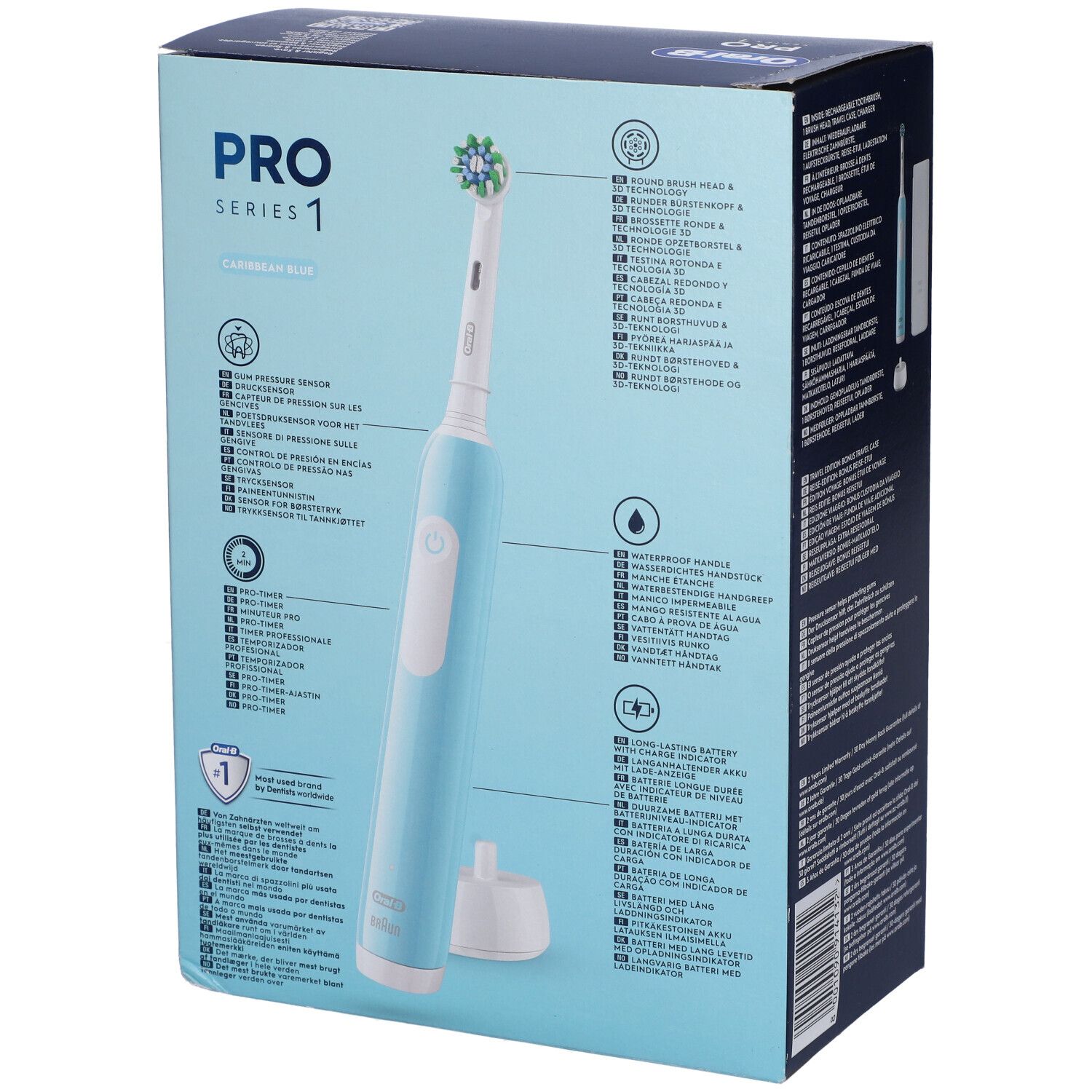 Oral-B PRO 1 Spazzolino Elettrico Travel Edition Blu