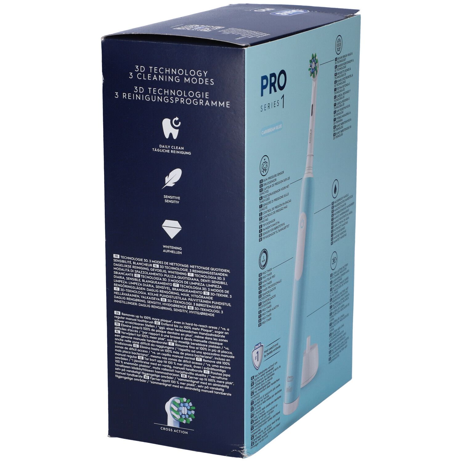 Oral-B PRO 1 Spazzolino Elettrico Travel Edition Blu