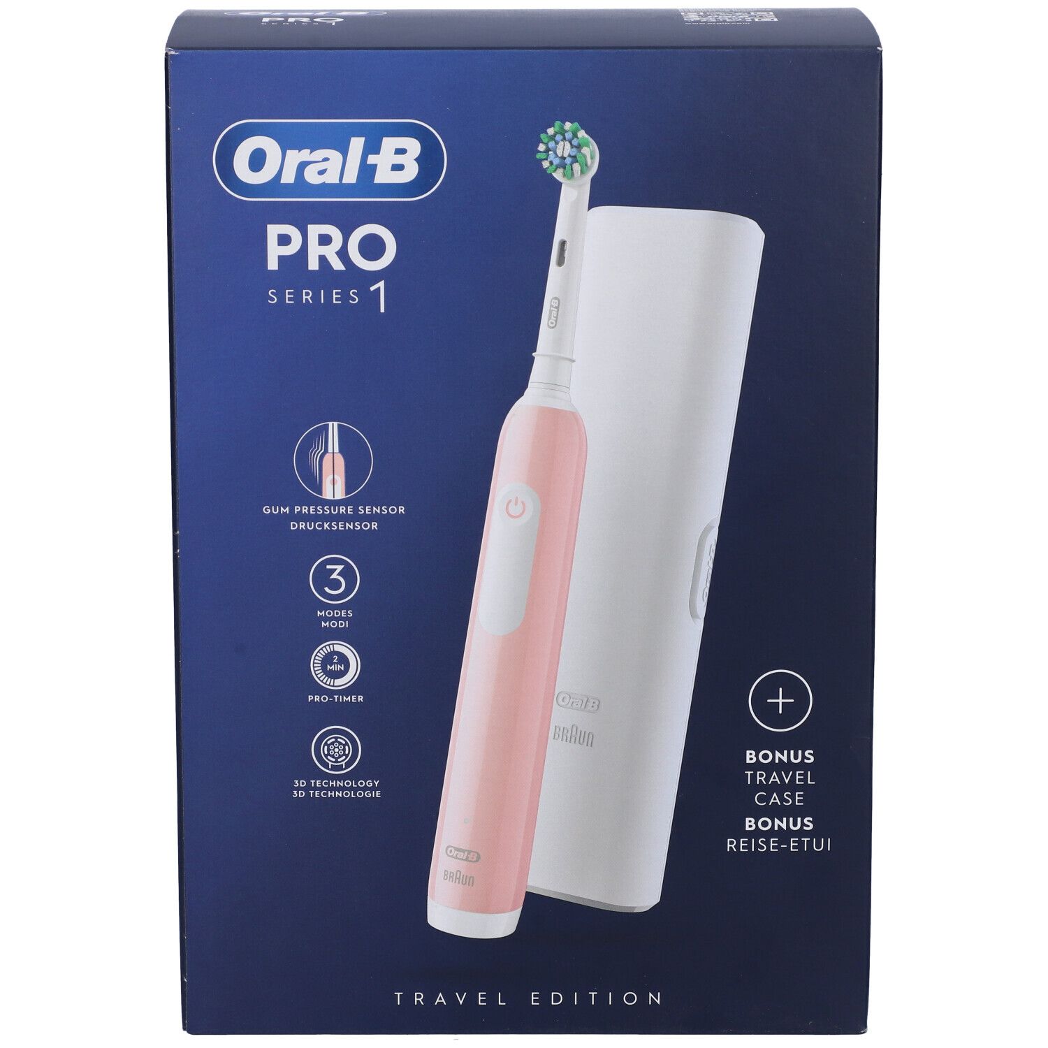 Oral-B Spazzolino Elettrico Pro Series 1 Colore Rosa + Custodia da Viaggio