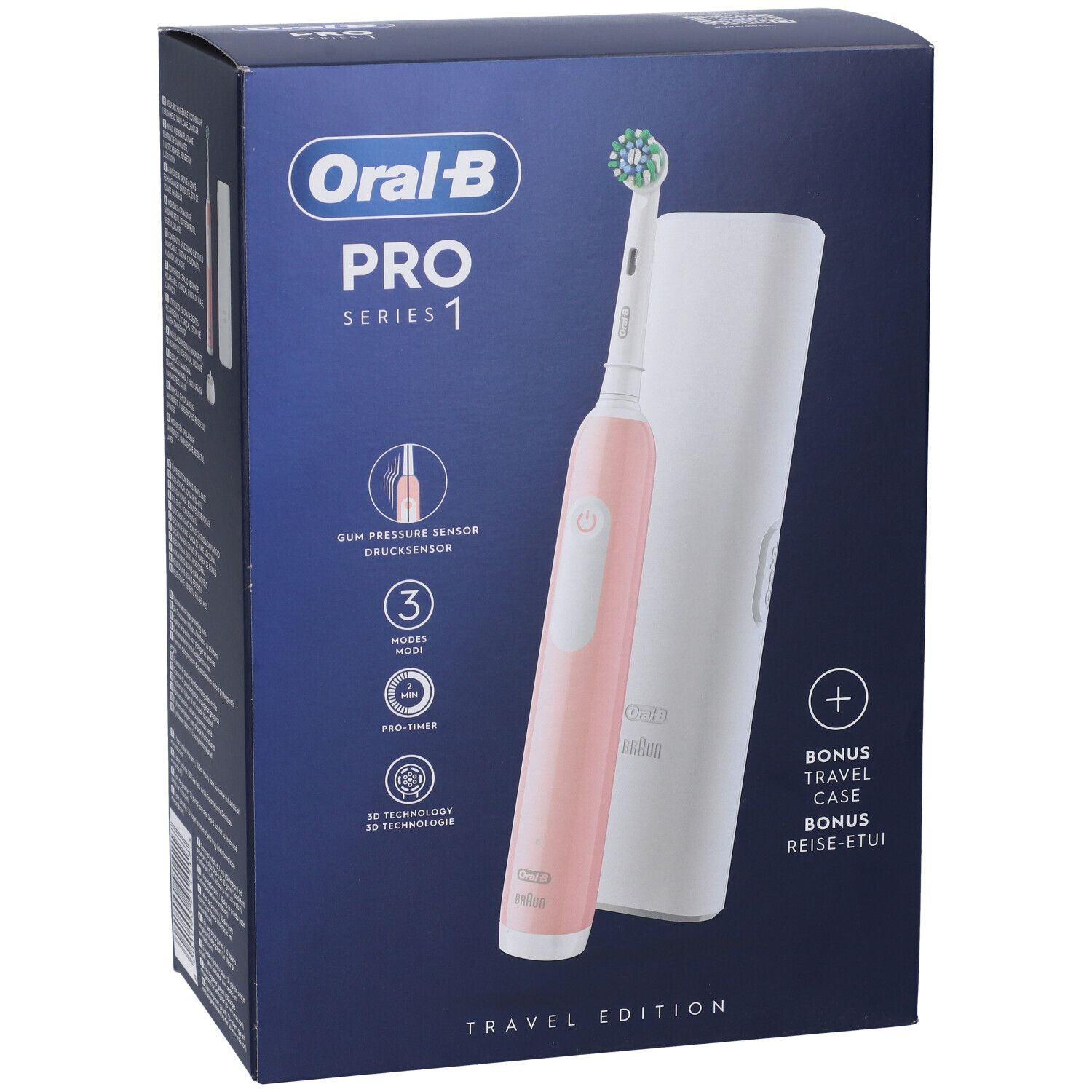 Oral-B Spazzolino Elettrico Pro Series 1 Colore Rosa + Custodia da Viaggio