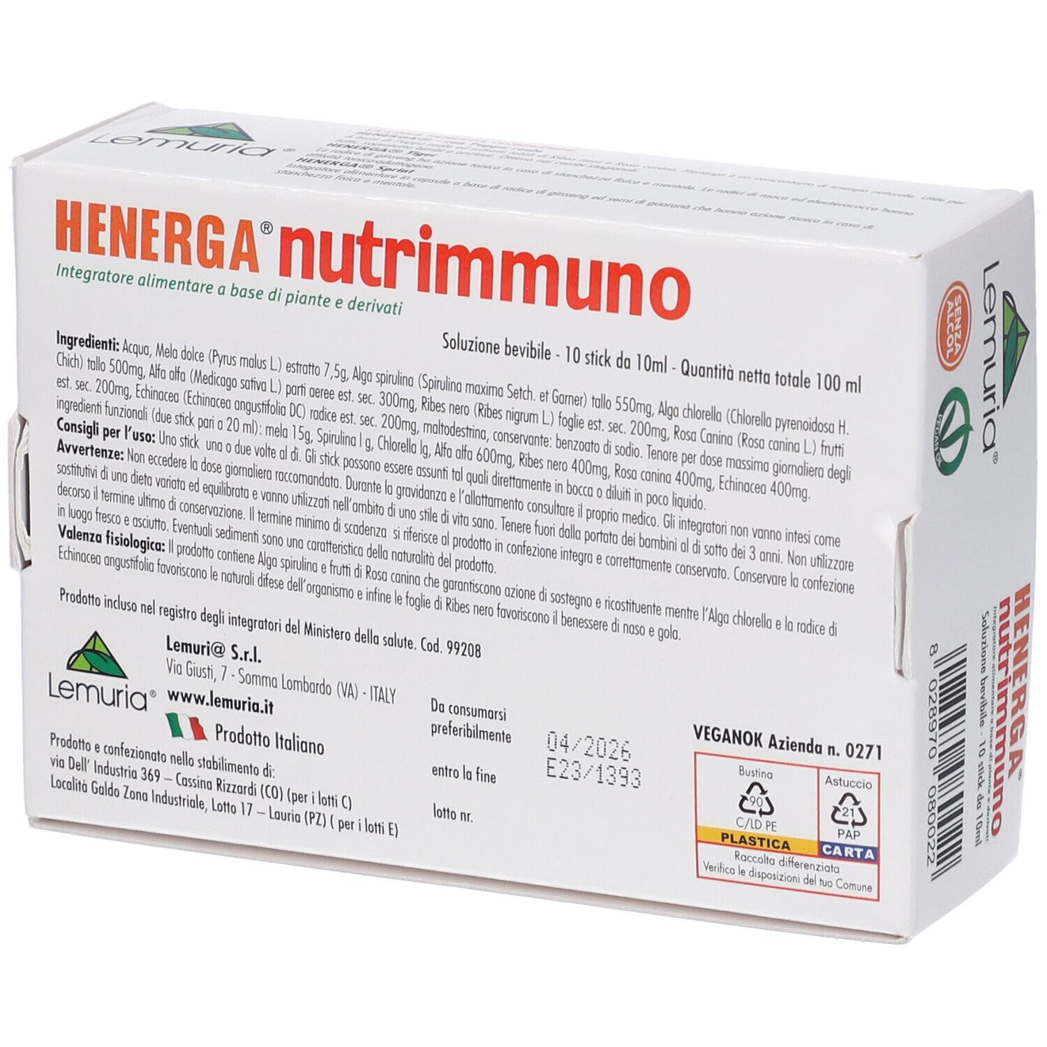 Henerga Nutrimmuno Stick
