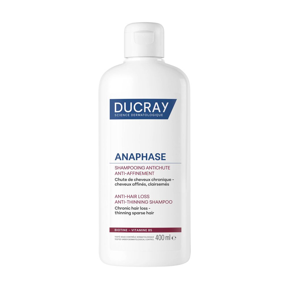 Ducray Anaphase+ Shampoo contro la caduta e assottigliamento dei capelli, Frena la caduta cronica dei capelli, 400ml