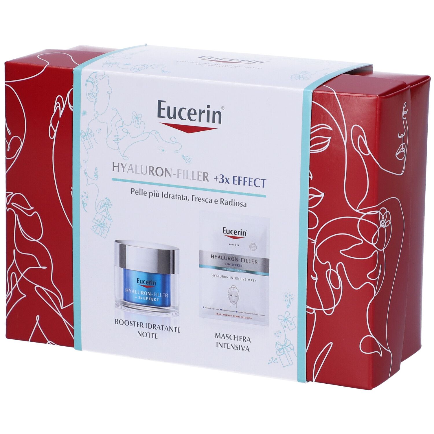 Eucerin Box Hyaluron-Filler Boostrer Idratante Notte + Maschera Intensiva