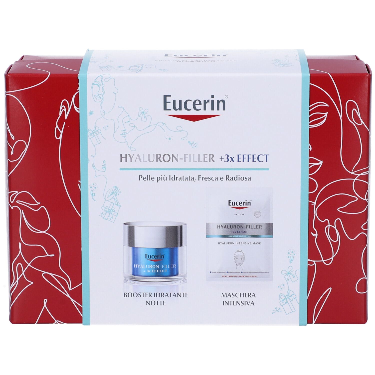 Eucerin Box Hyaluron-Filler Boostrer Idratante Notte + Maschera Intensiva