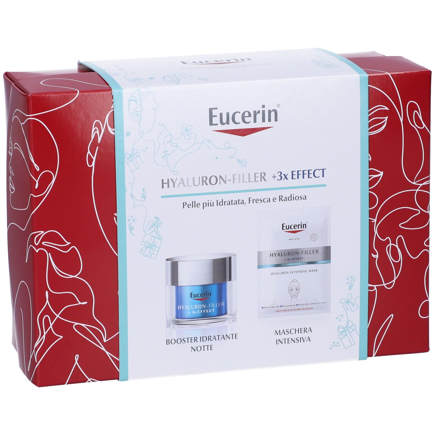 Eucerin Box Hyaluron-Filler Boostrer Idratante Notte + Maschera Intensiva