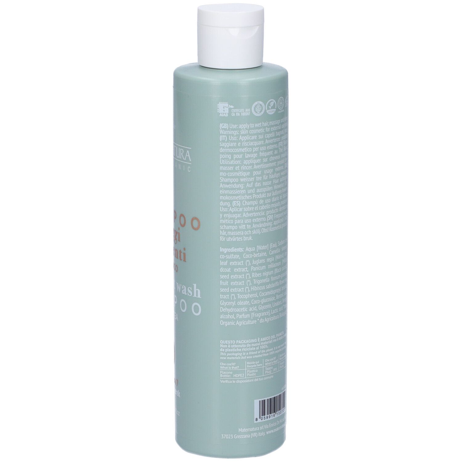Maternatura Shampoo Lavaggi Frequenti al Tè Bianco