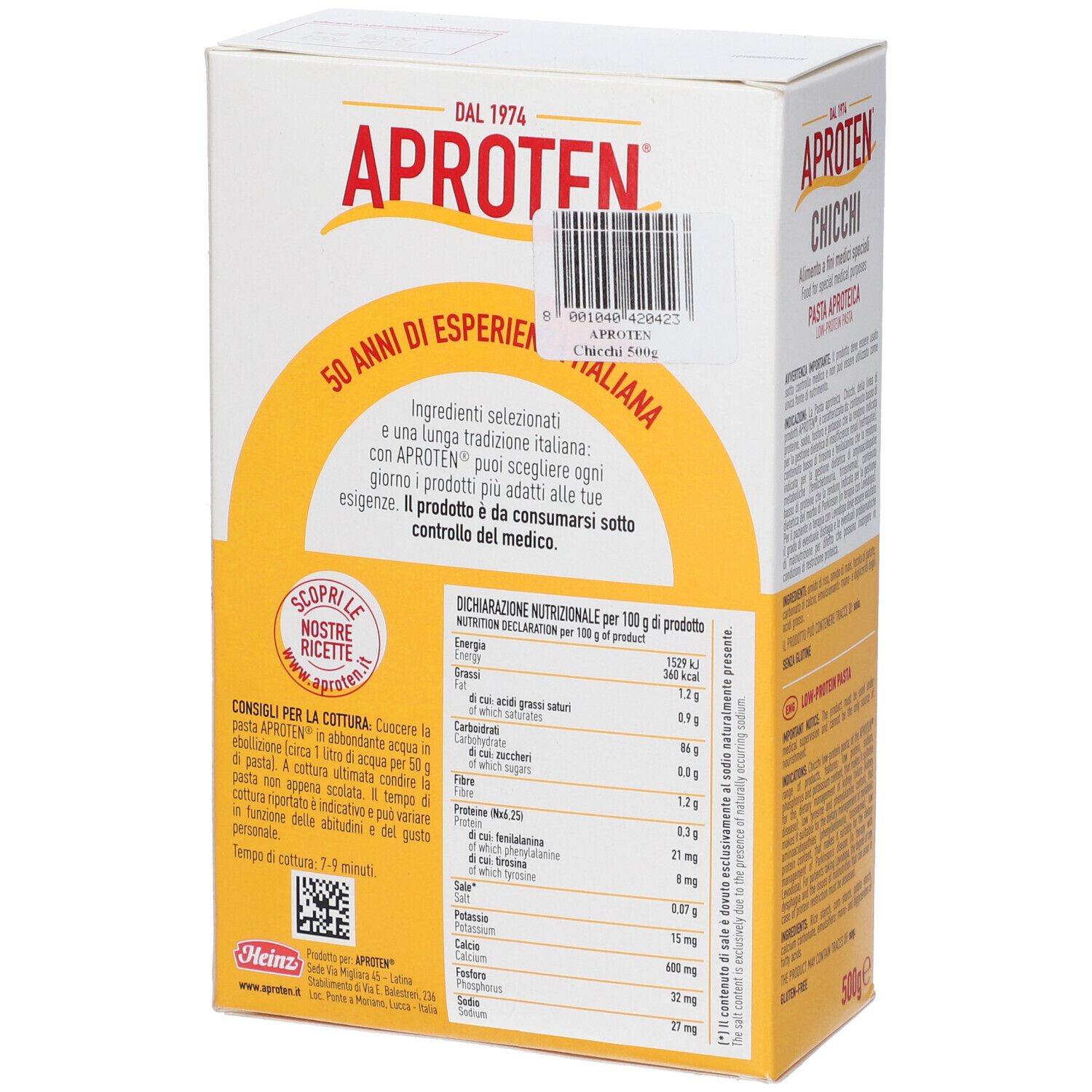 Aproten Pasta Chicchi 500 G