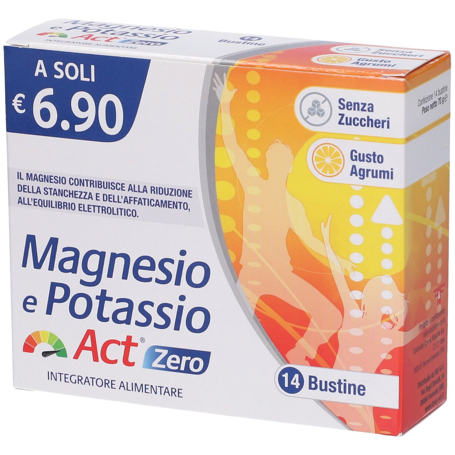 Magnesio E Potassio Act Zero 14 Bustine