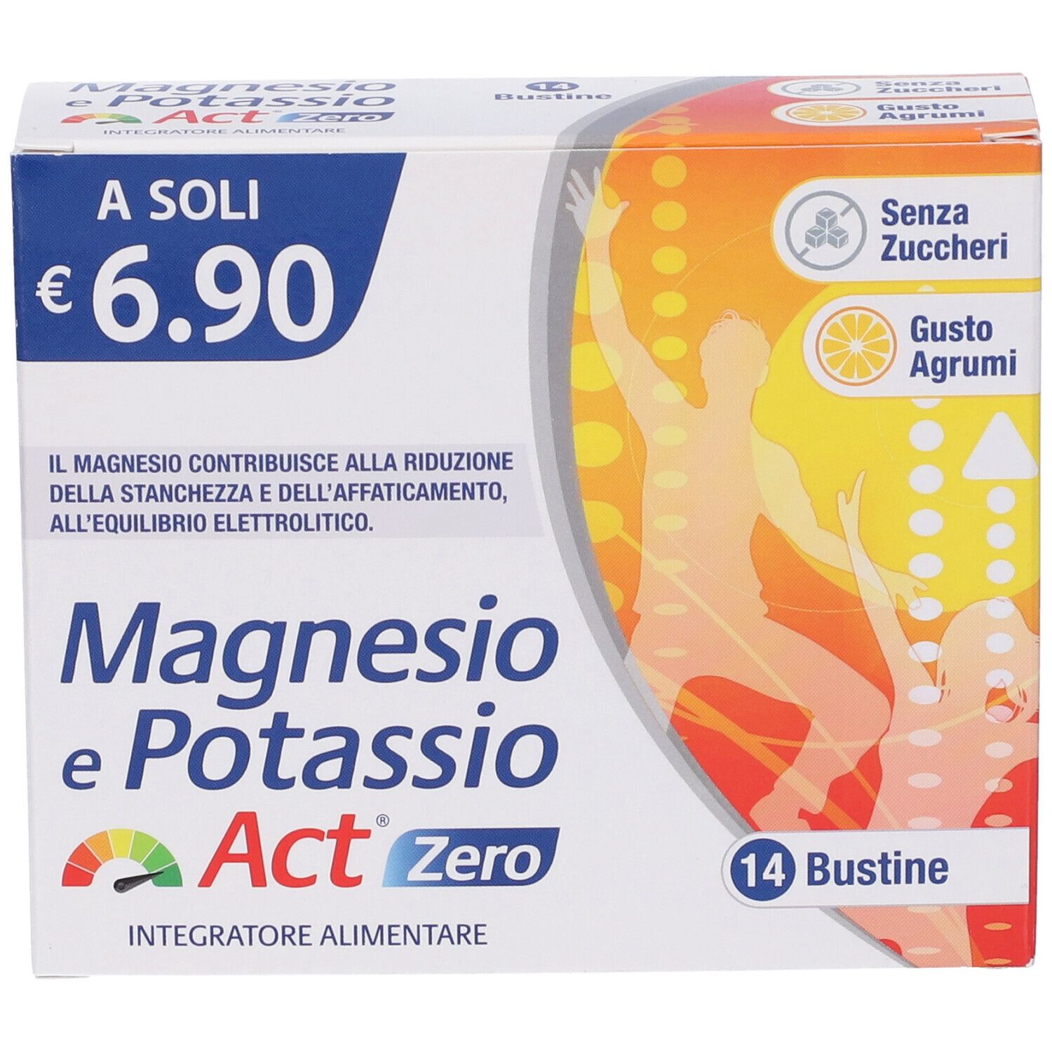 Magnesio E Potassio Act Zero 14 Bustine