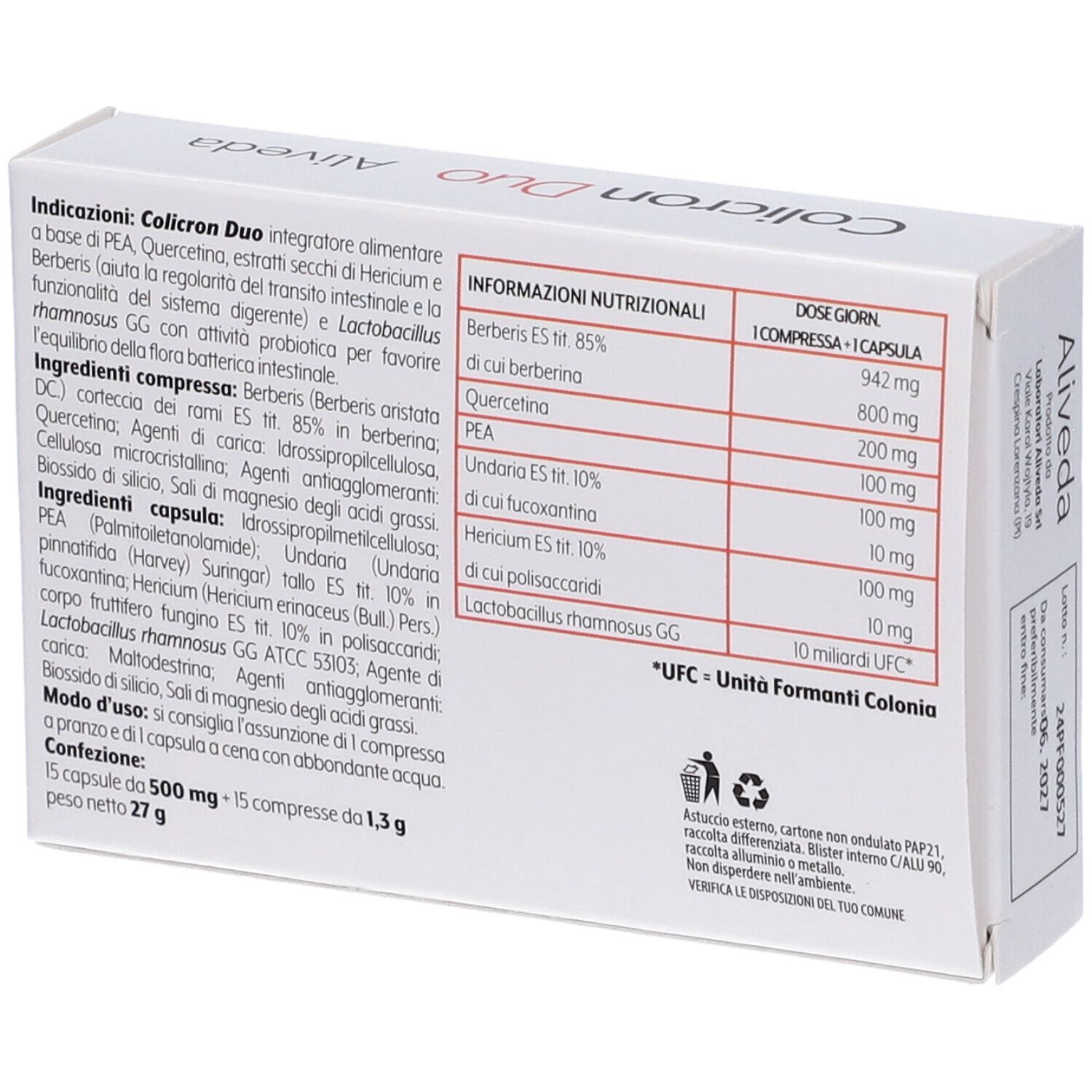 Colicron Duo 15 Capsule + 15 Compresse
