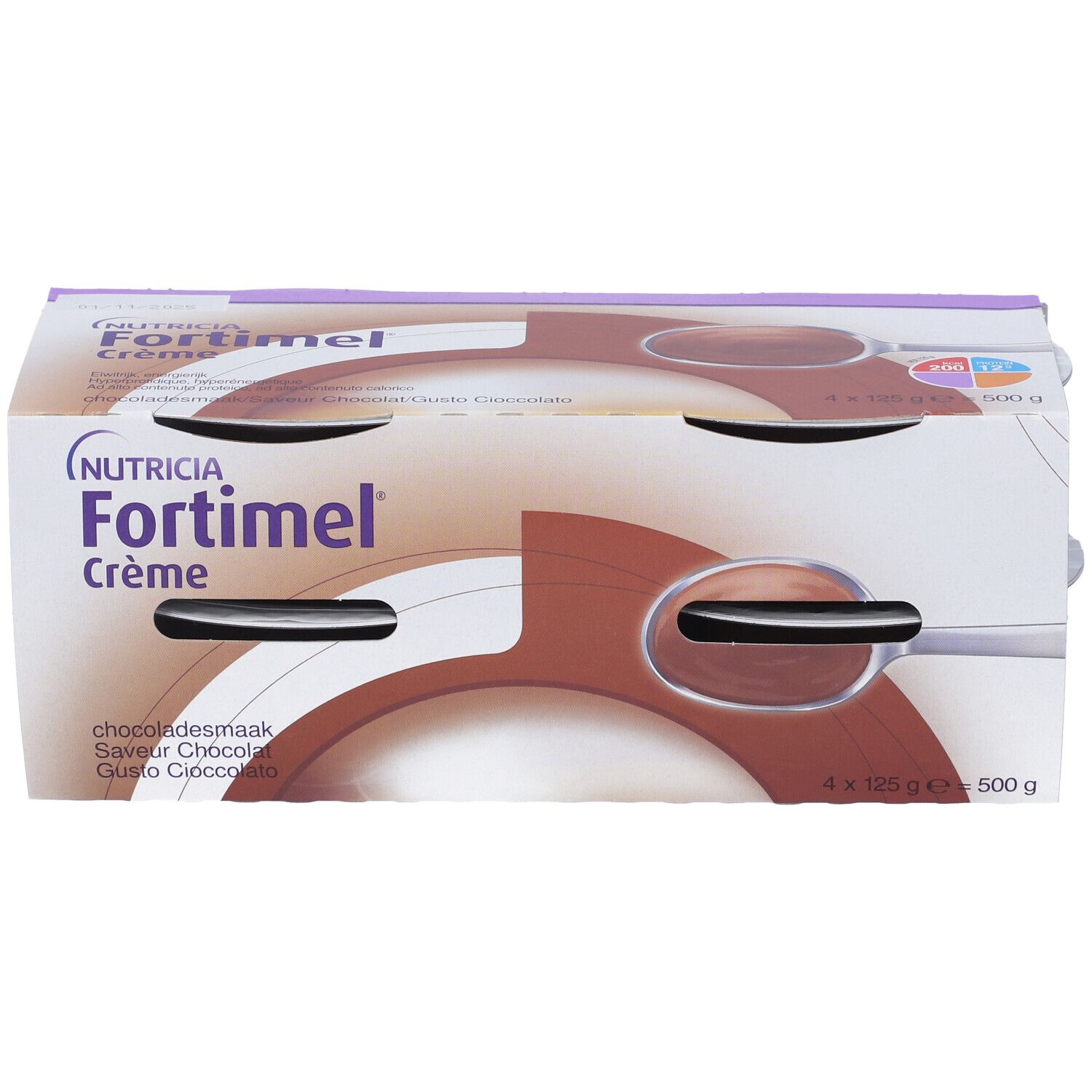 Nutricia Fortimel Creme,Gusto Cioccolato,Ipercalorico/proteico,4x125ml