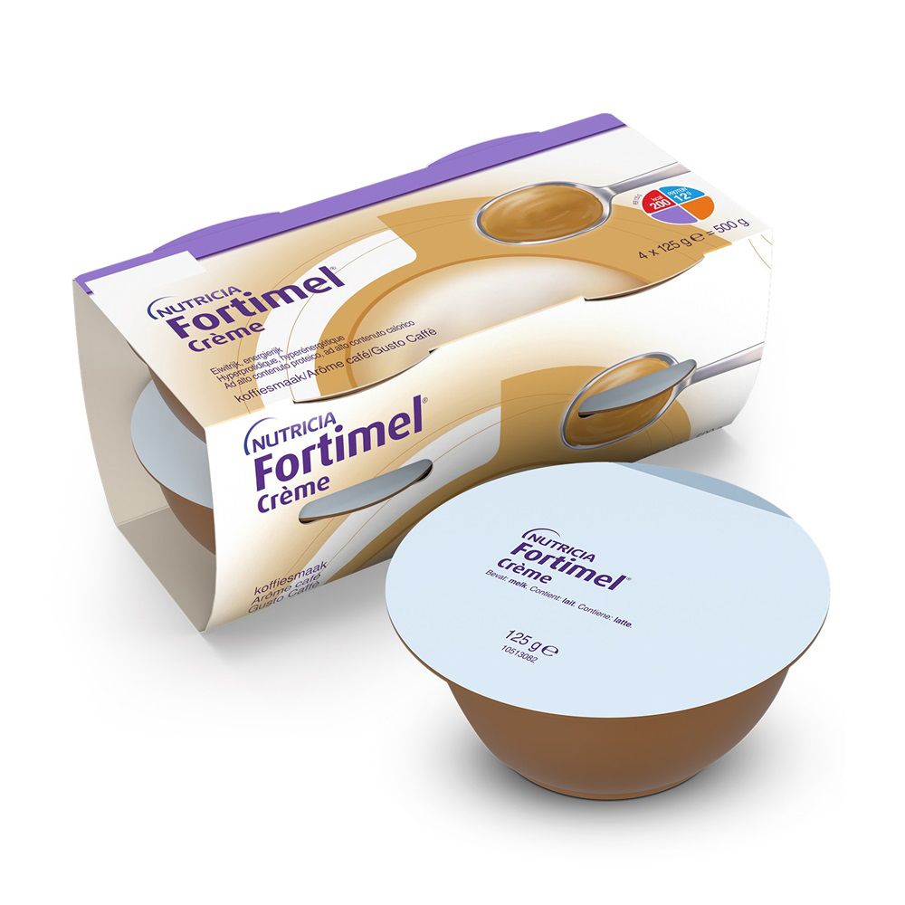 Nutricia Fortimel Creme,Gusto Caffè,Ipercalorico,Iperproteico,4x125ml