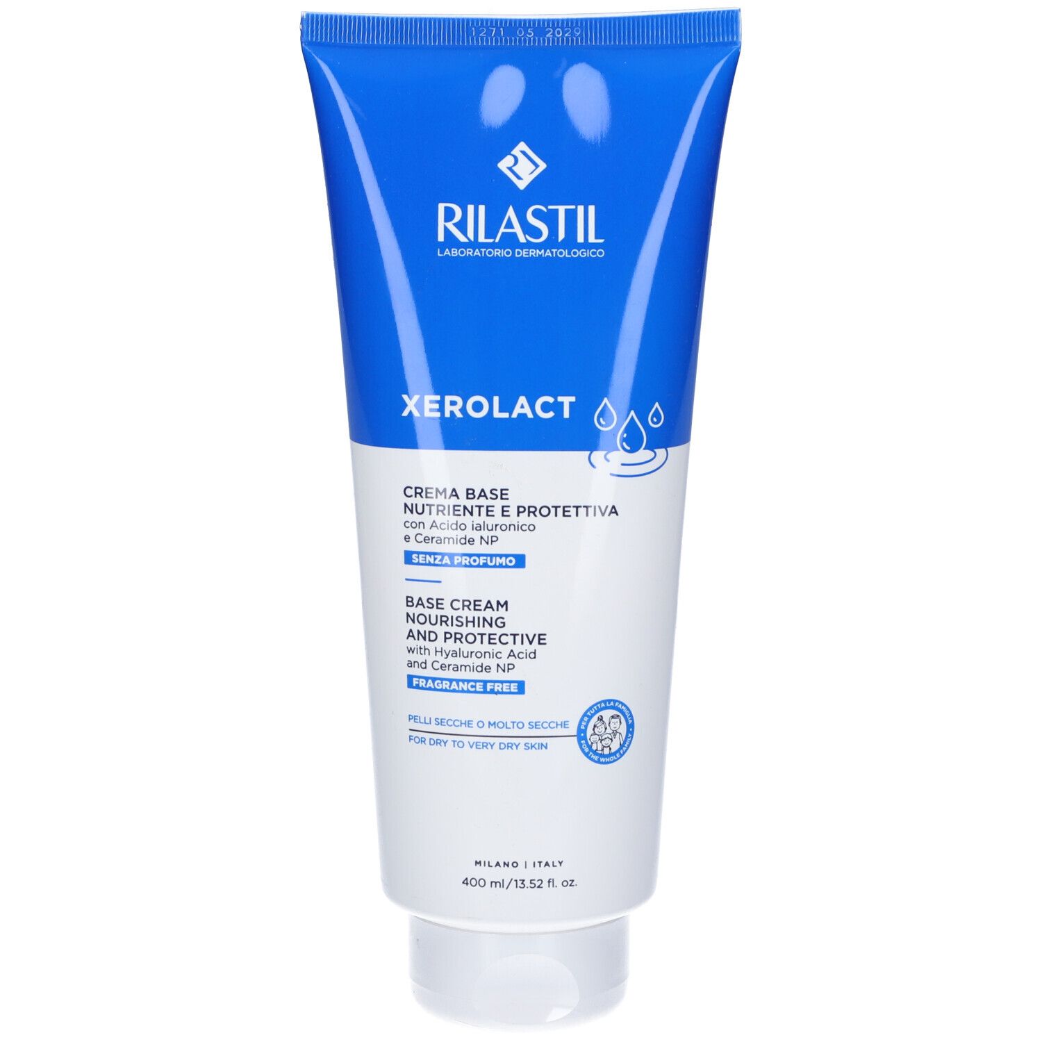 Rilastil Xerolact Crema Base Nutriente e Protettiva Senza Profumo