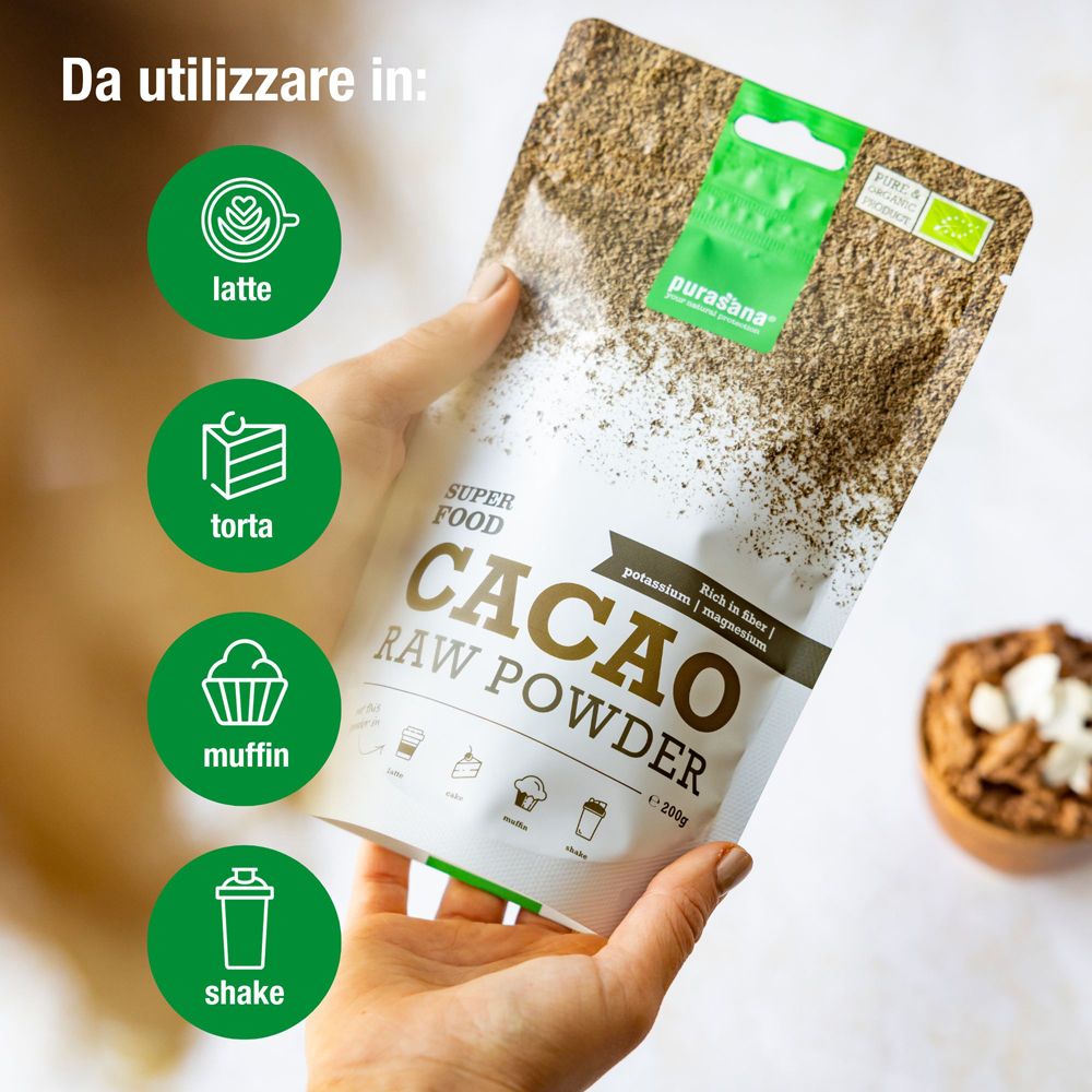 Purasana Cacao Raw BIO Polvere