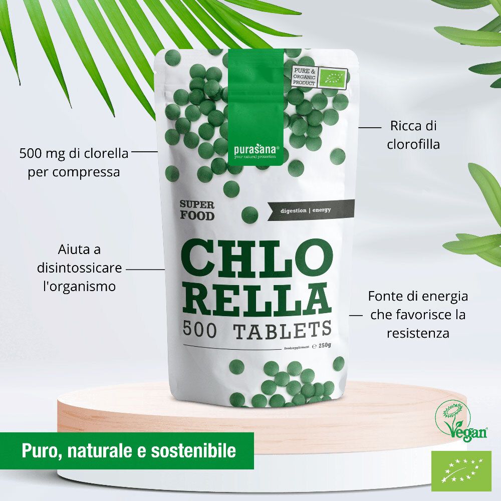 Purasana Chlorella BIO Compresse