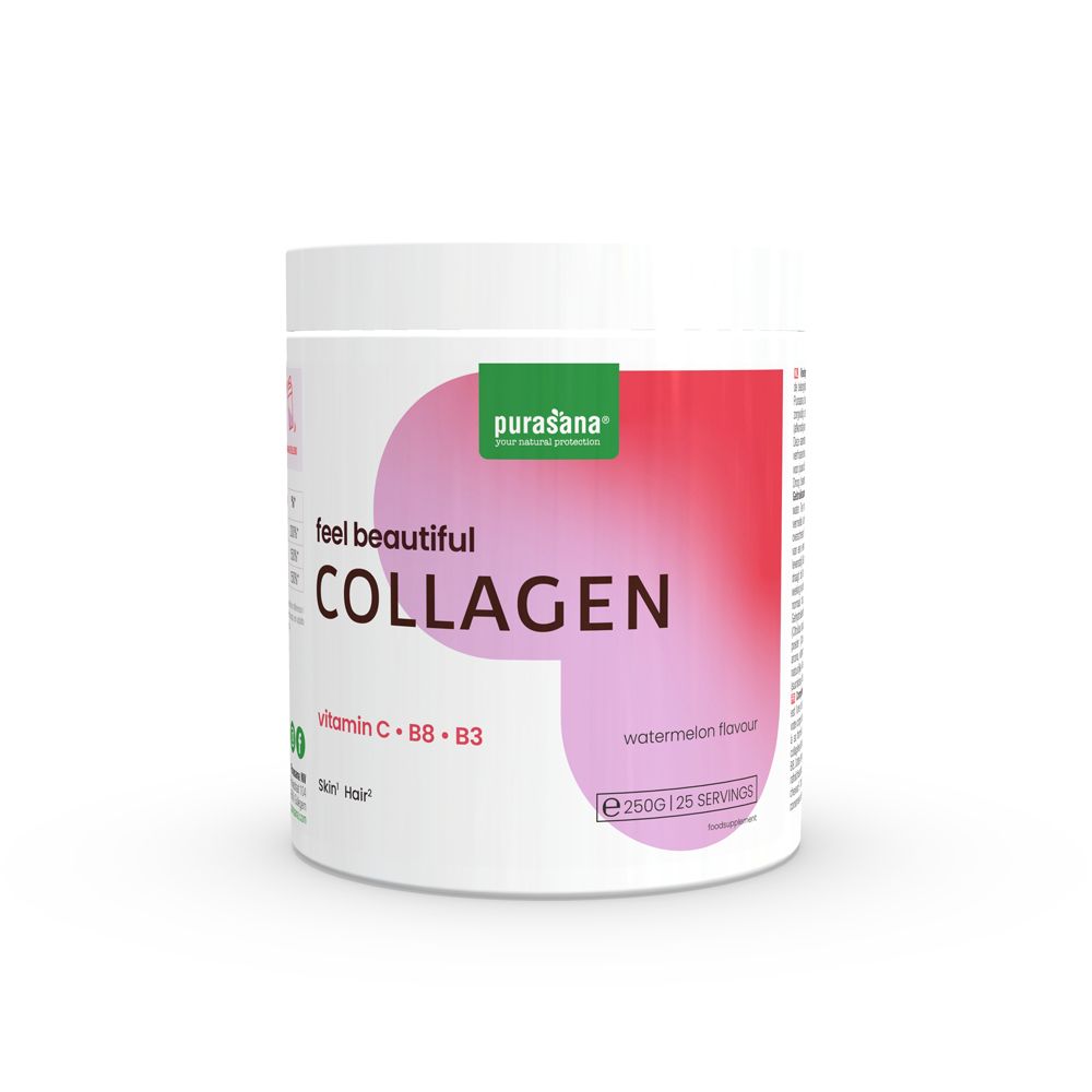 Purasana Feel Beautiful Beauty Collagen Polvere Gusto Watermelon