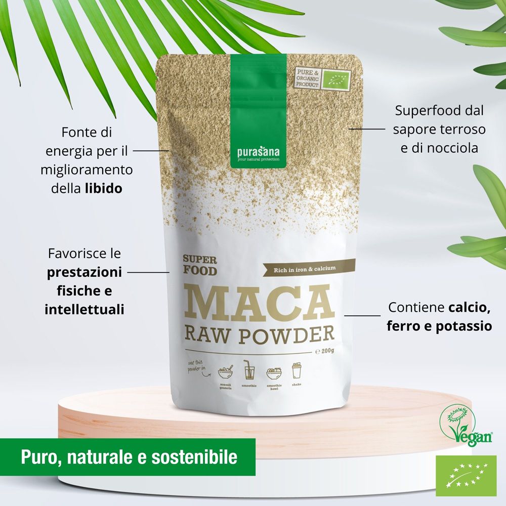 Purasana Maca Raw Powder BIO Polvere