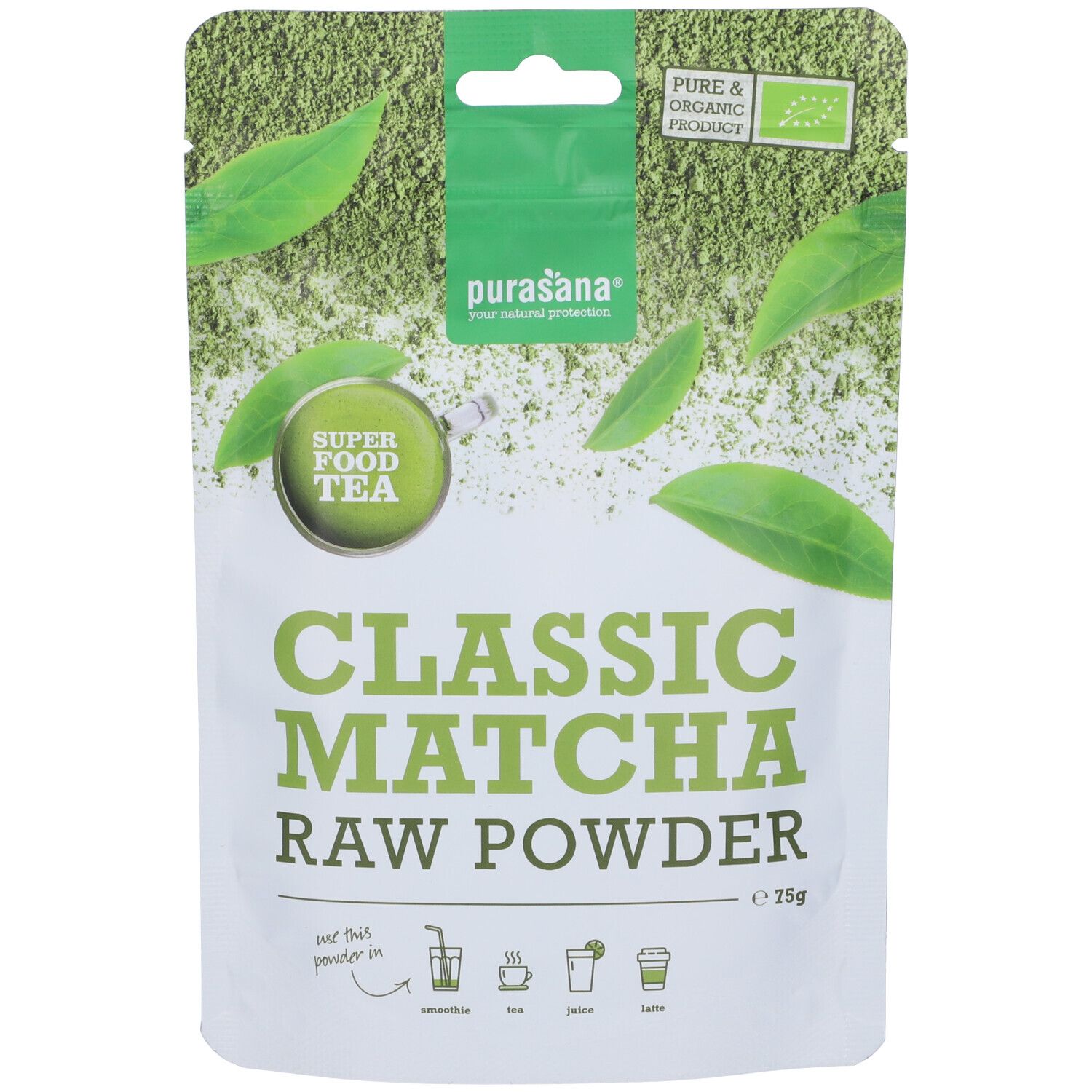 Purasana Matcha Classic Raw Powder BIO Polvere