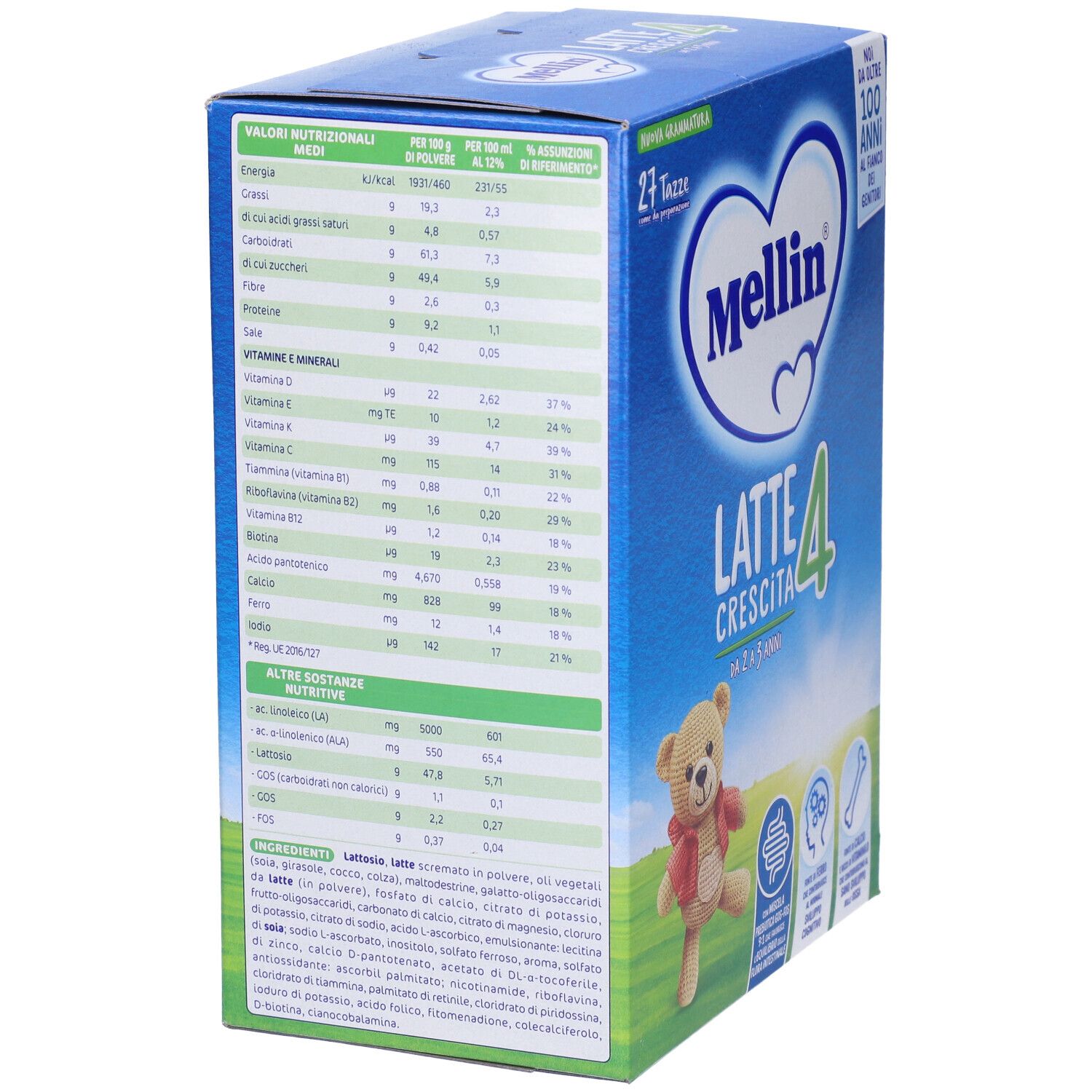 LATTE IN POLVERE Mellin 3 (2x400gr)x4 EUR 30,00 - PicClick IT