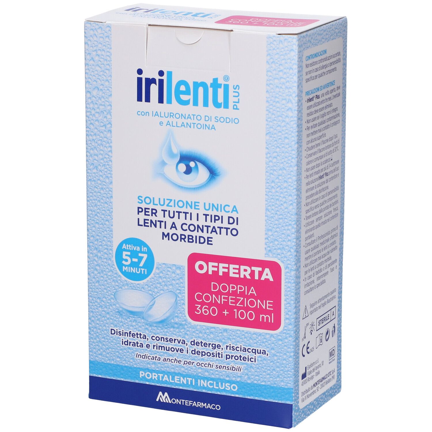 Irilenti Plus Soluzione Unica per Lenti a Contatto 360 ml + 100 ml